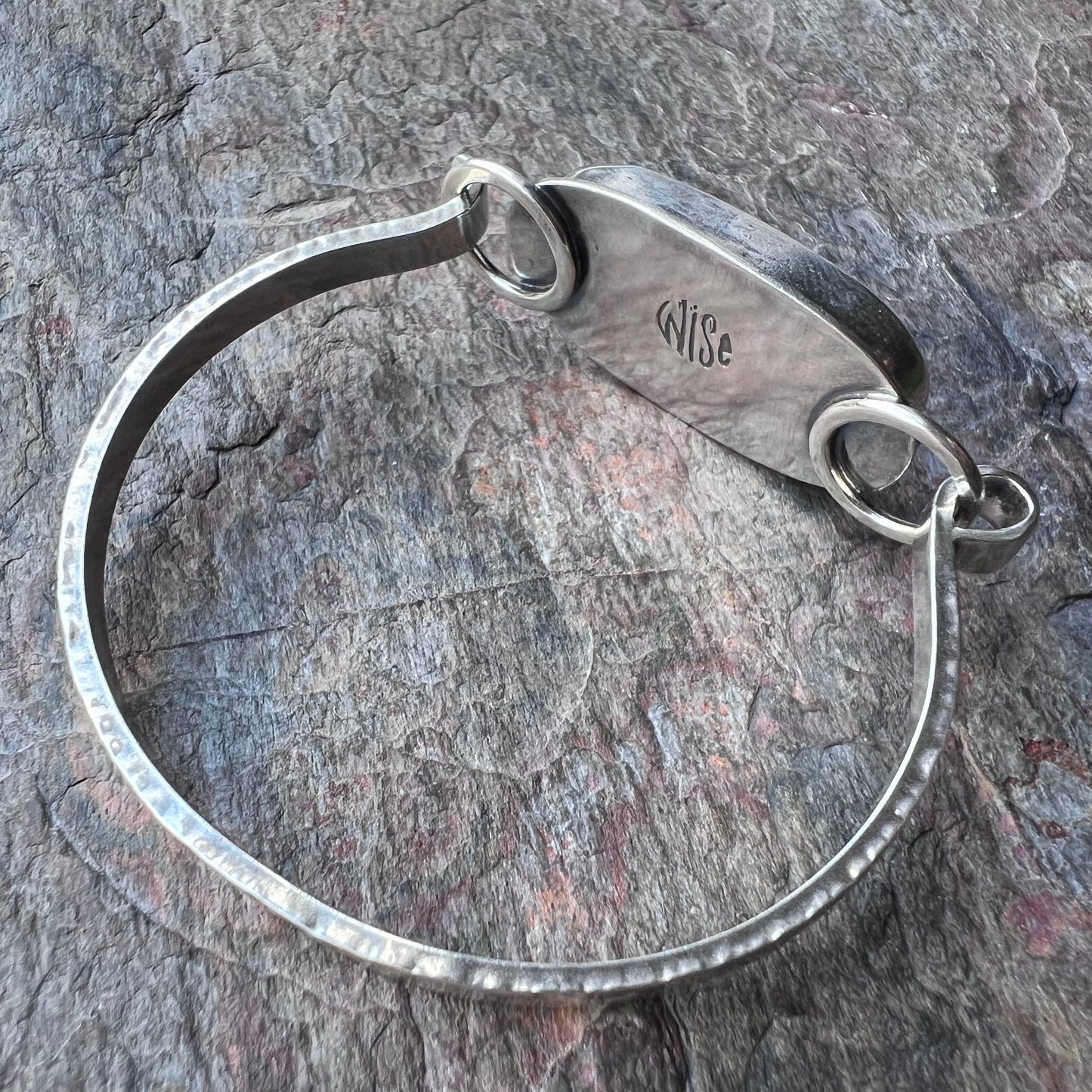 Sterling Silver Labradorite Bracelet One of a kind Natural Stone Cuff Bracelet