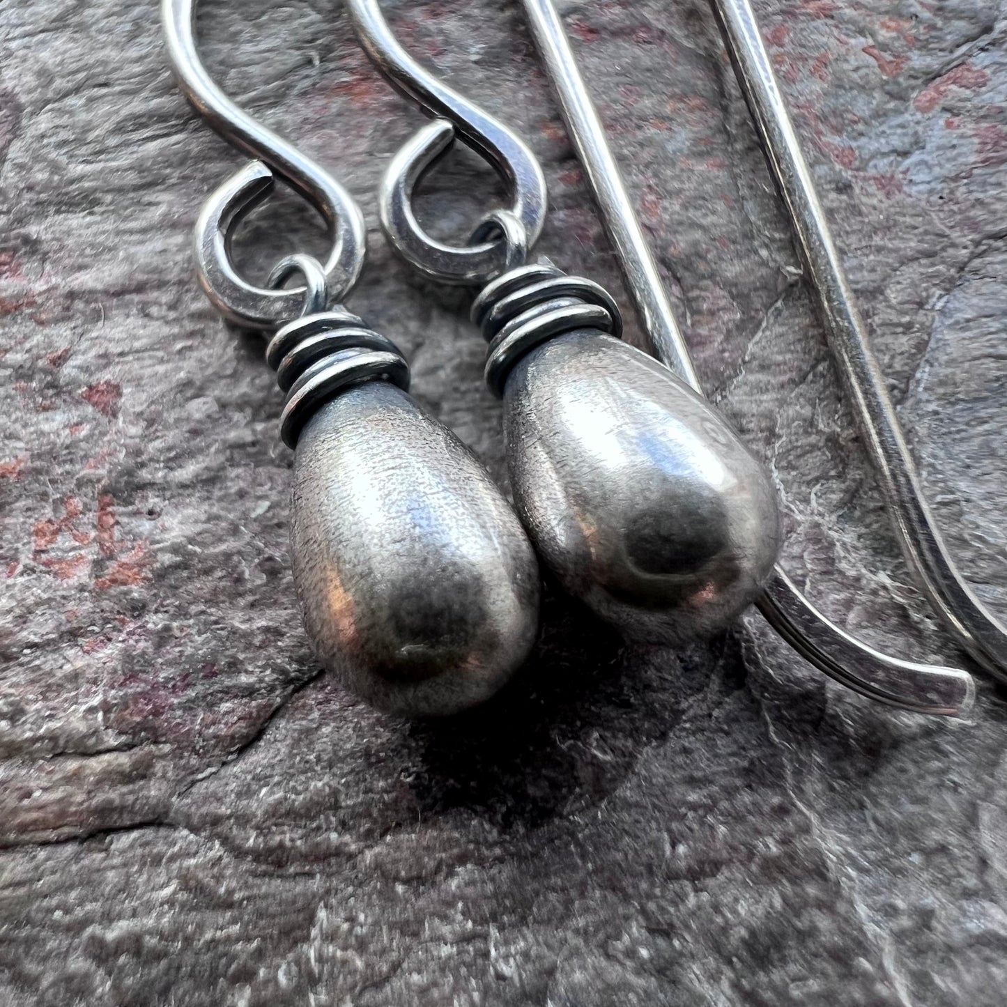 Sterling Silver Small Teardrop Earrings - Lightweight Everyday Earrings