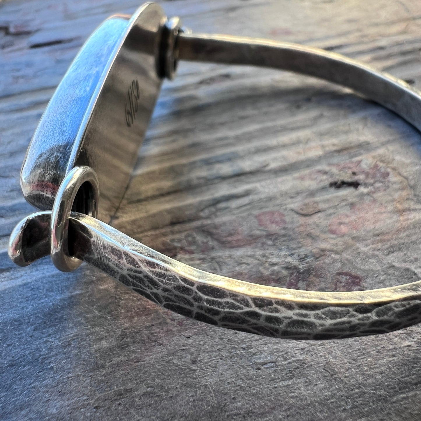 Sterling Silver Labradorite Bracelet | Artisan Silver Cuff Bracelet