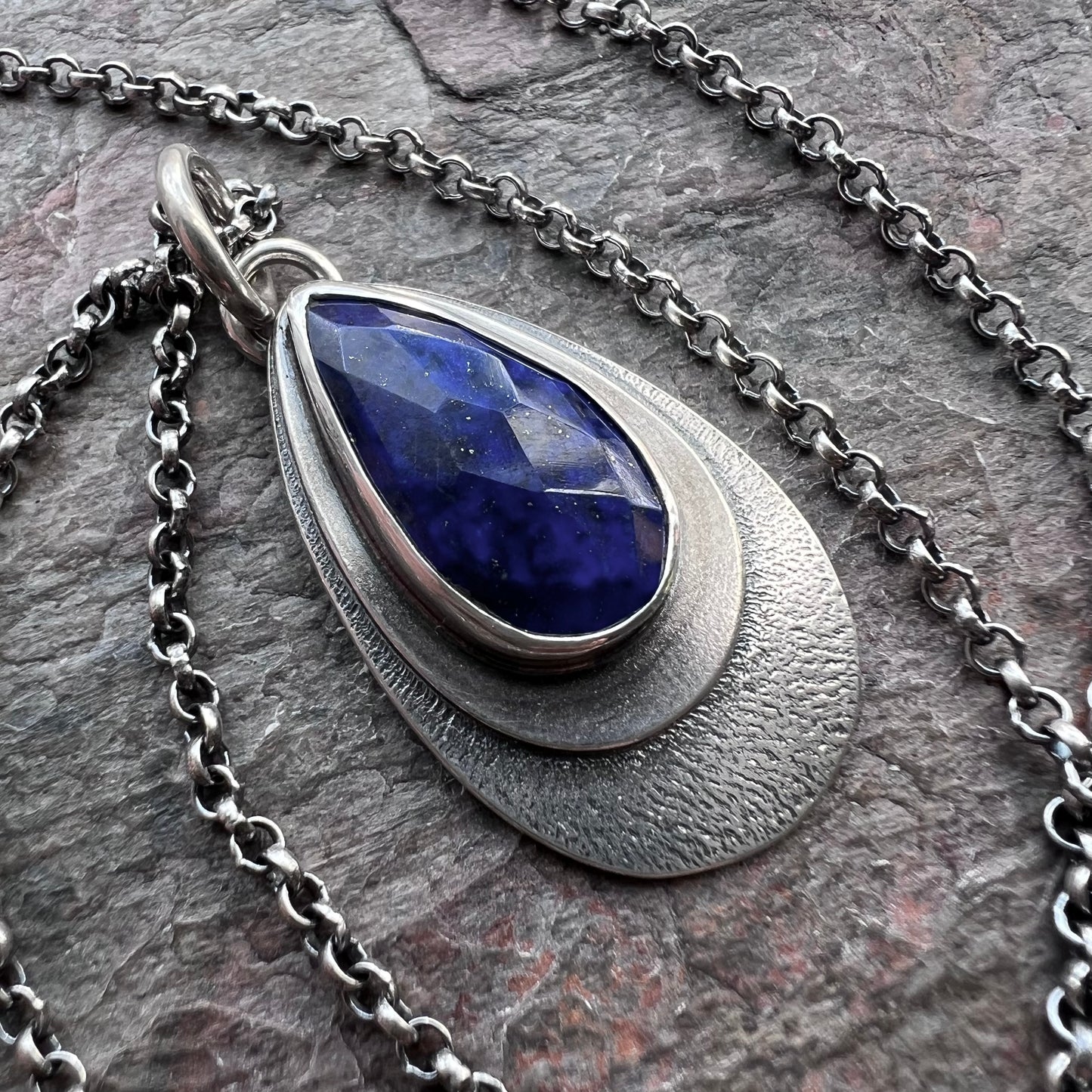 Sterling Silver Lapis Necklace One of a Kind