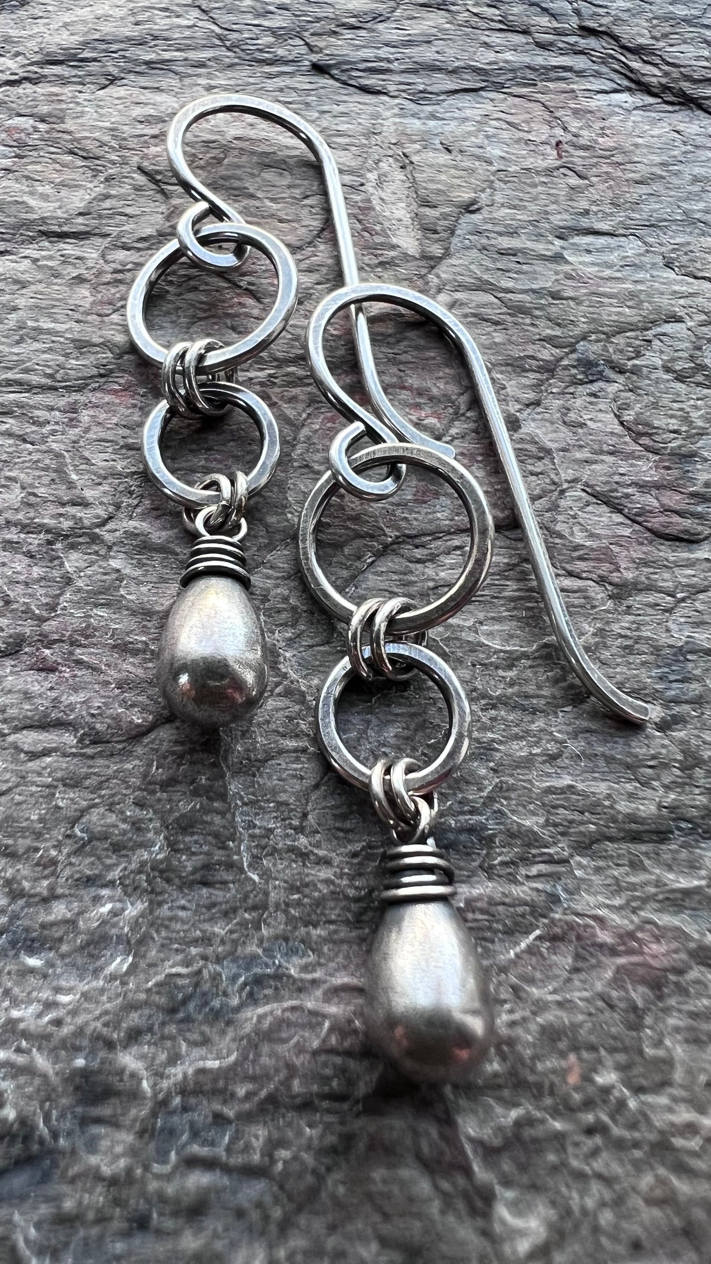 Sterling Silver Teardrop Earrings - Modern and Lightweight Everyday Earrings