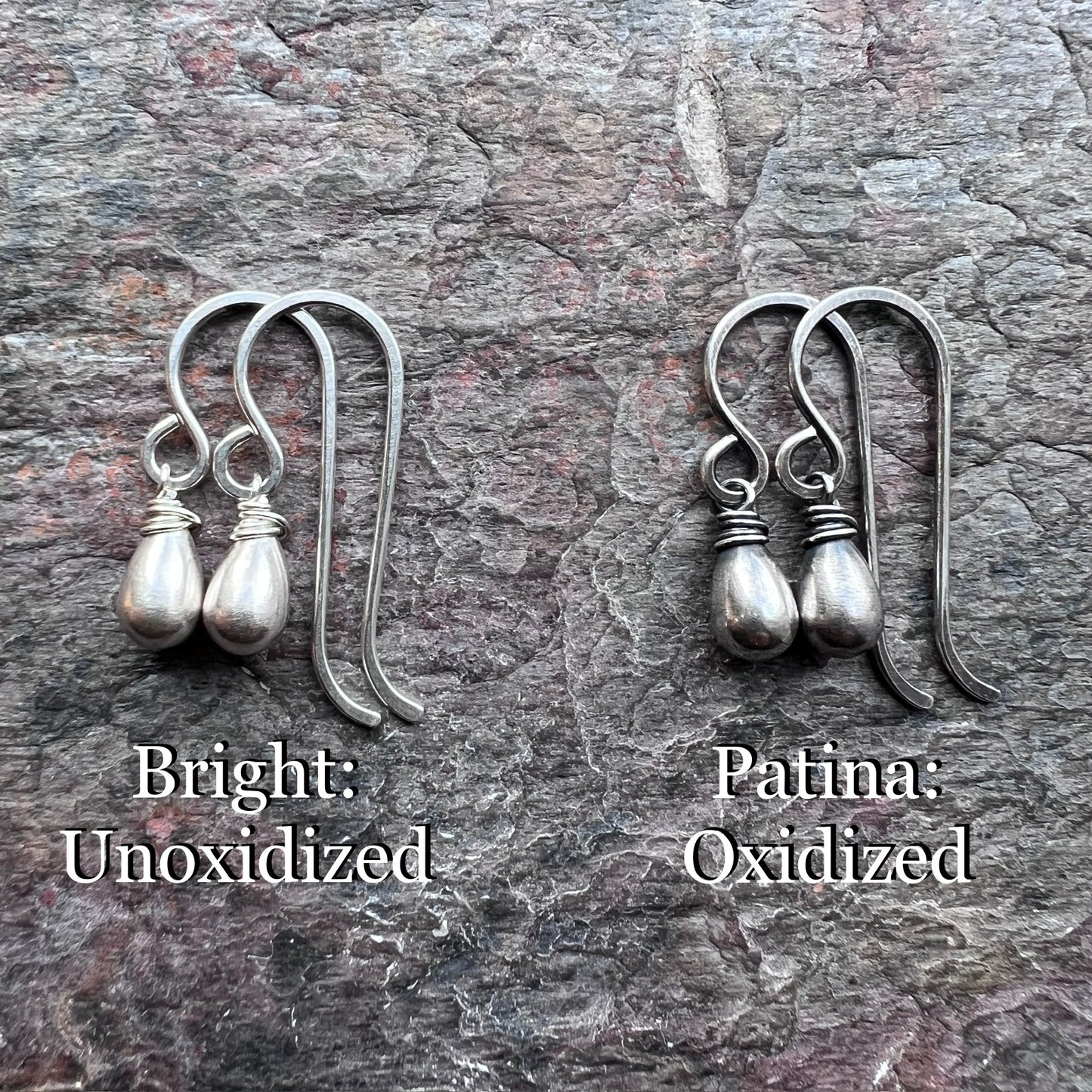 Sterling Silver Small Teardrop Earrings - Lightweight Everyday Earrings