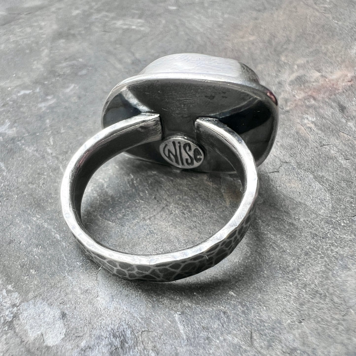 Sterling Silver Turquoise Ring | Genuine Natural Turquoise Cabochon Ring - Size 8