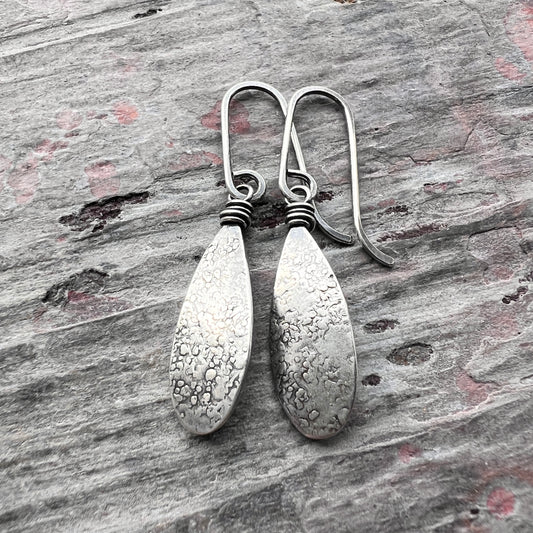 Sterling Silver Teardrop Earrings | Long Teardrop Dangle Earrings