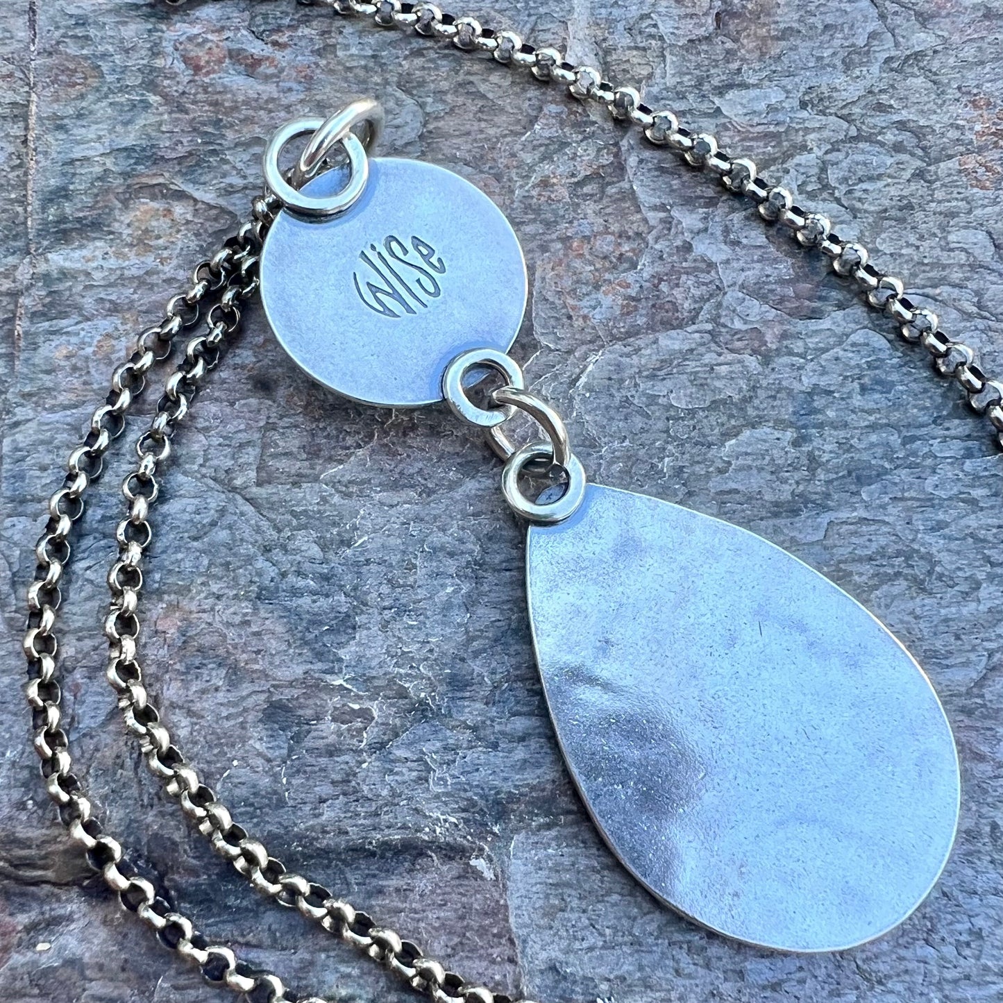 Turquoise Sterling Silver Necklace - Handmade One-of-a-kind Pendant on Sterling Silver Chain