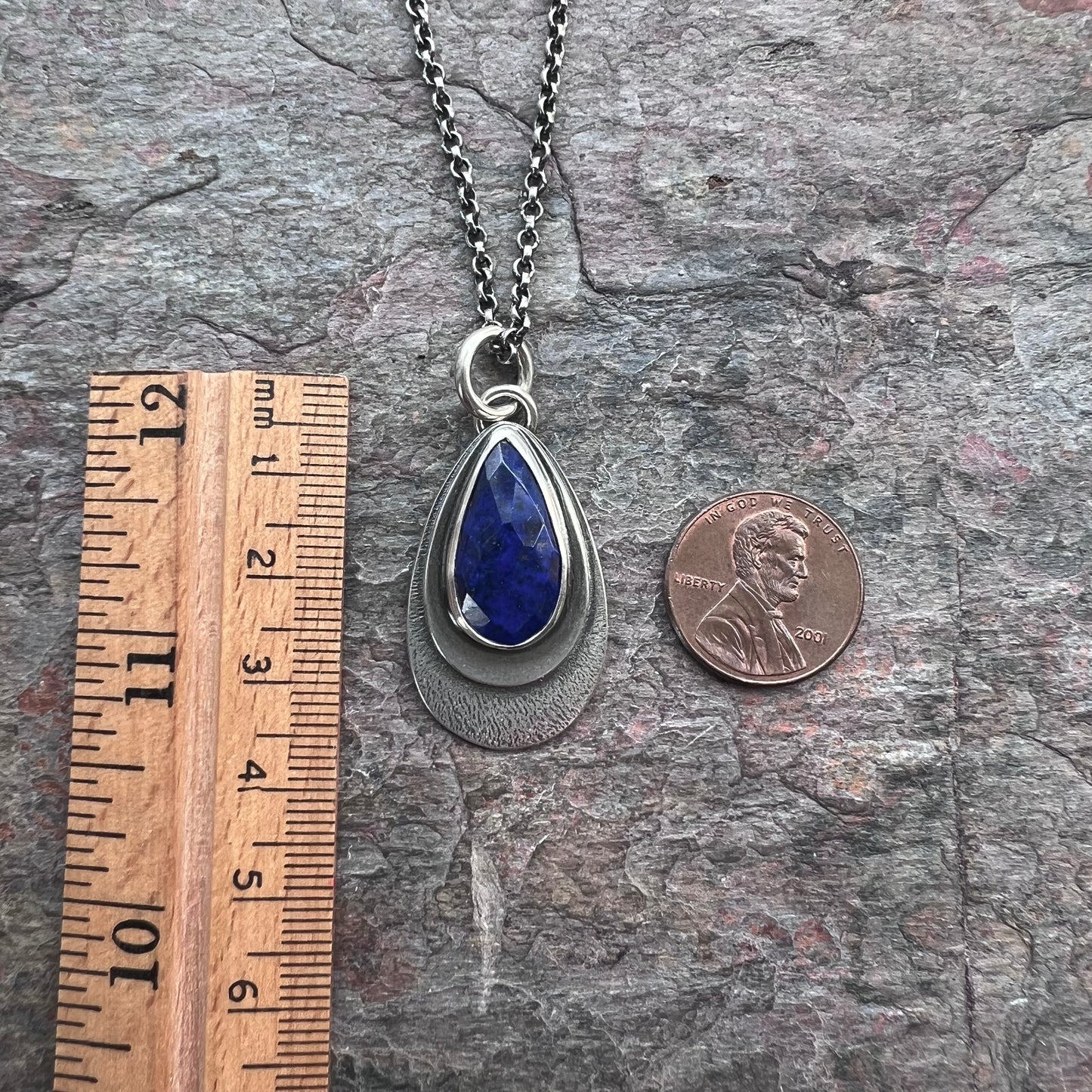 Sterling Silver Lapis Necklace One of a Kind