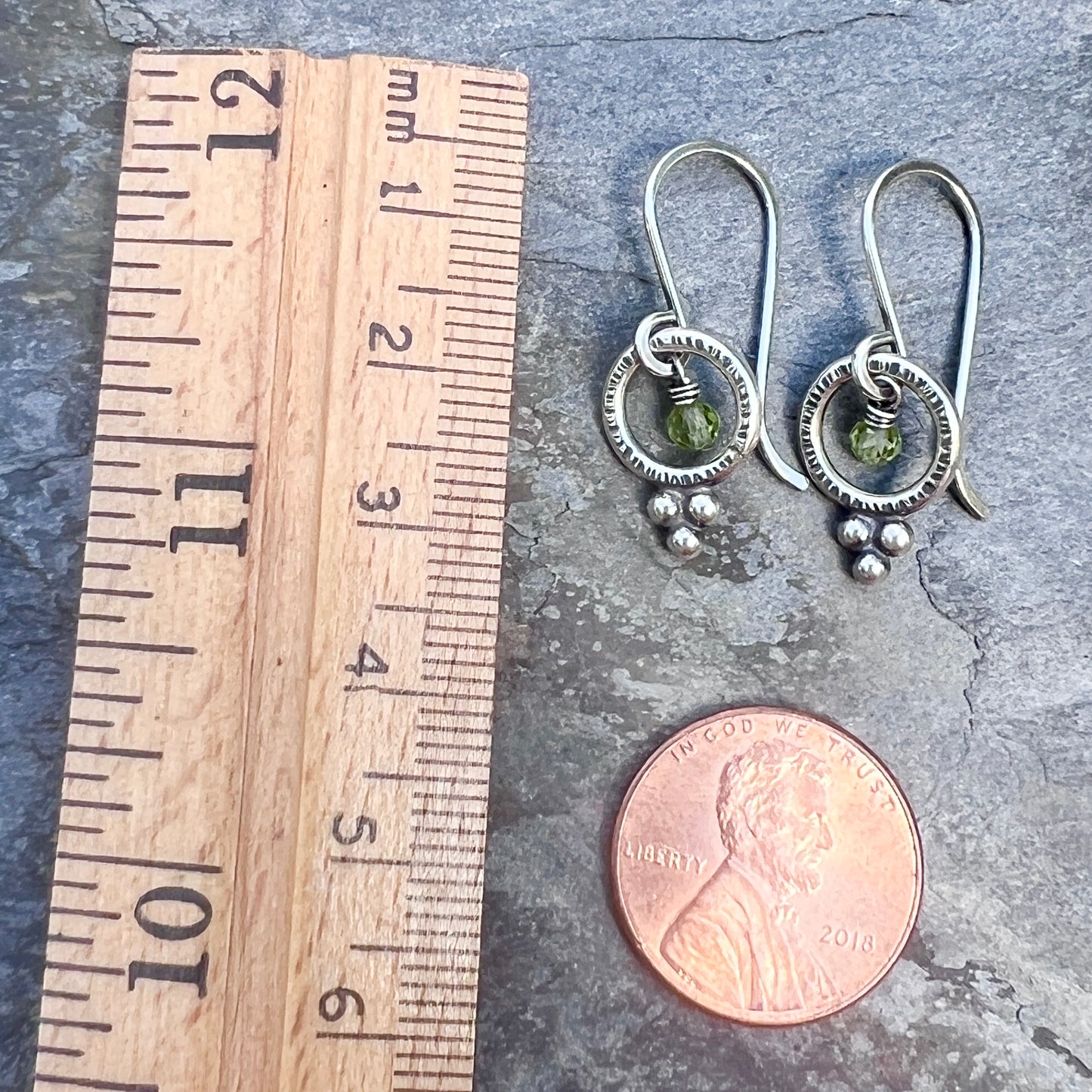 Customizable Birthstone Sterling Silver Earrings | Handmade Tiny Genuine Gemstone Dangles