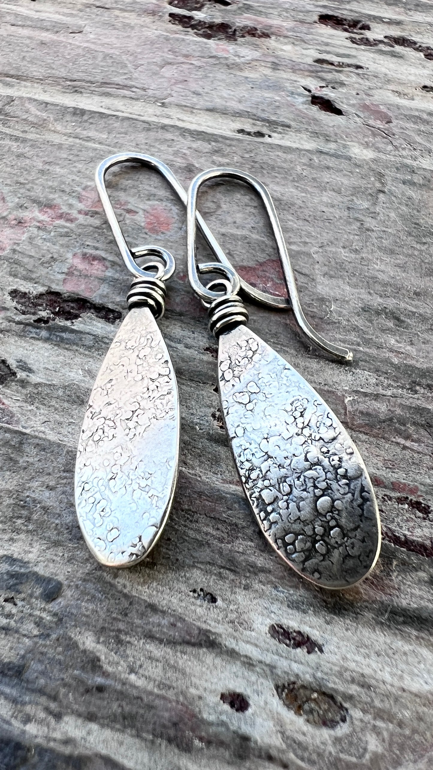 Sterling Silver Teardrop Earrings | Long Teardrop Dangle Earrings
