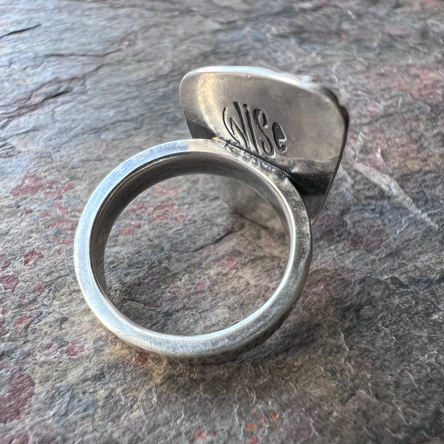 Sterling Silver Lapis Ring Genuine Lapis Lazuli Blue Natural Stone Statement Ring One of a Kind Handmade Jewelry