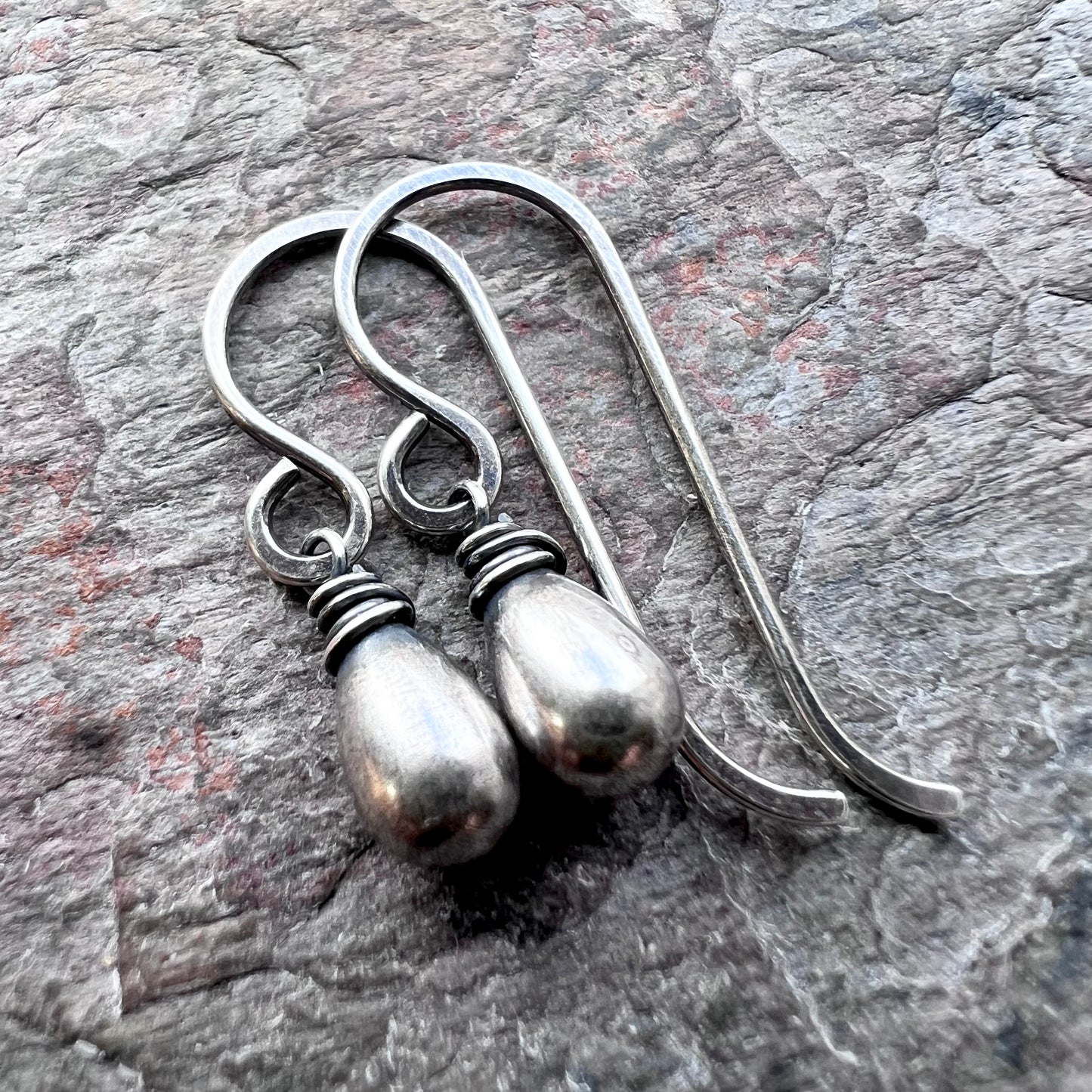 Sterling Silver Small Teardrop Earrings - Lightweight Everyday Earrings