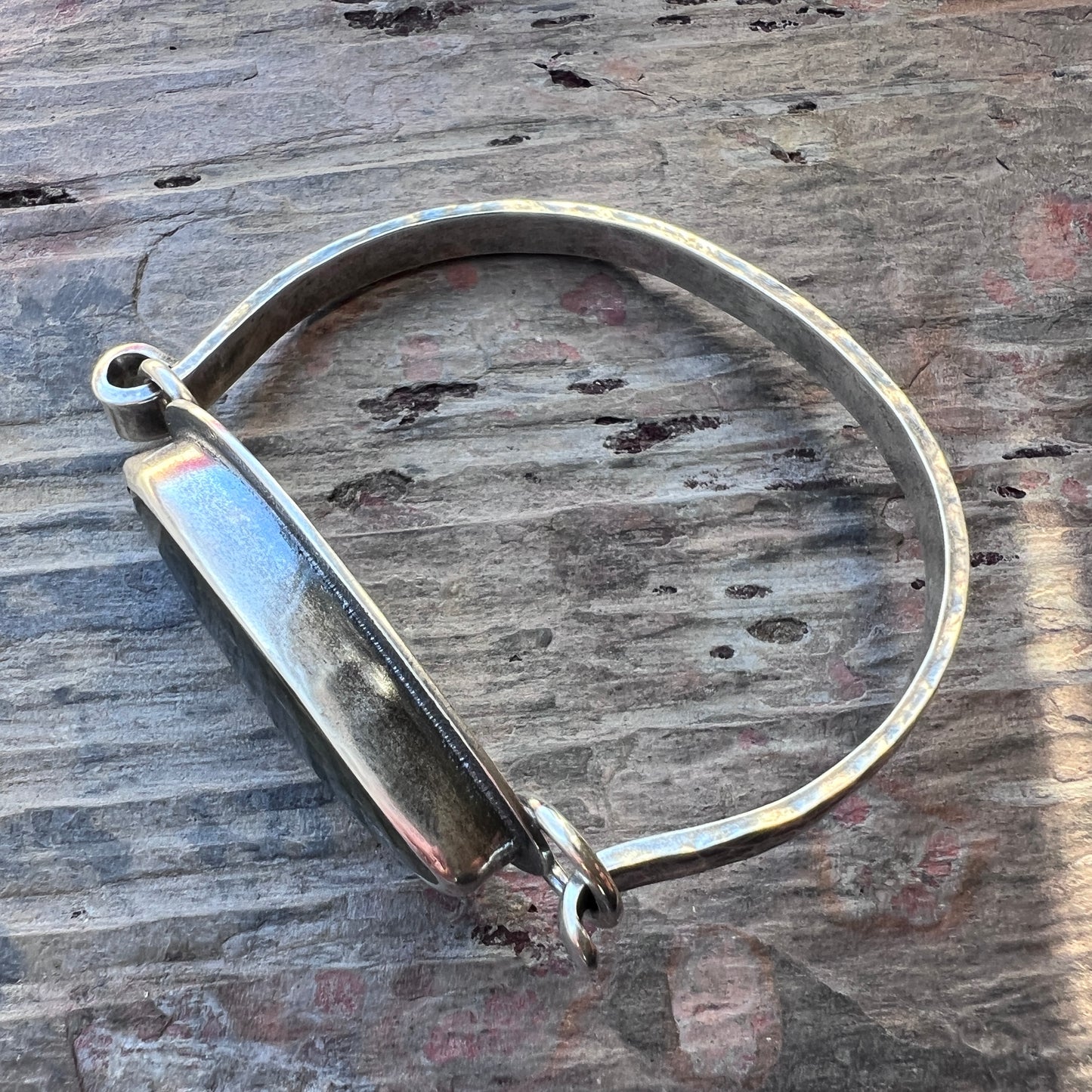 Sterling Silver Labradorite Bracelet | Artisan Silver Cuff Bracelet