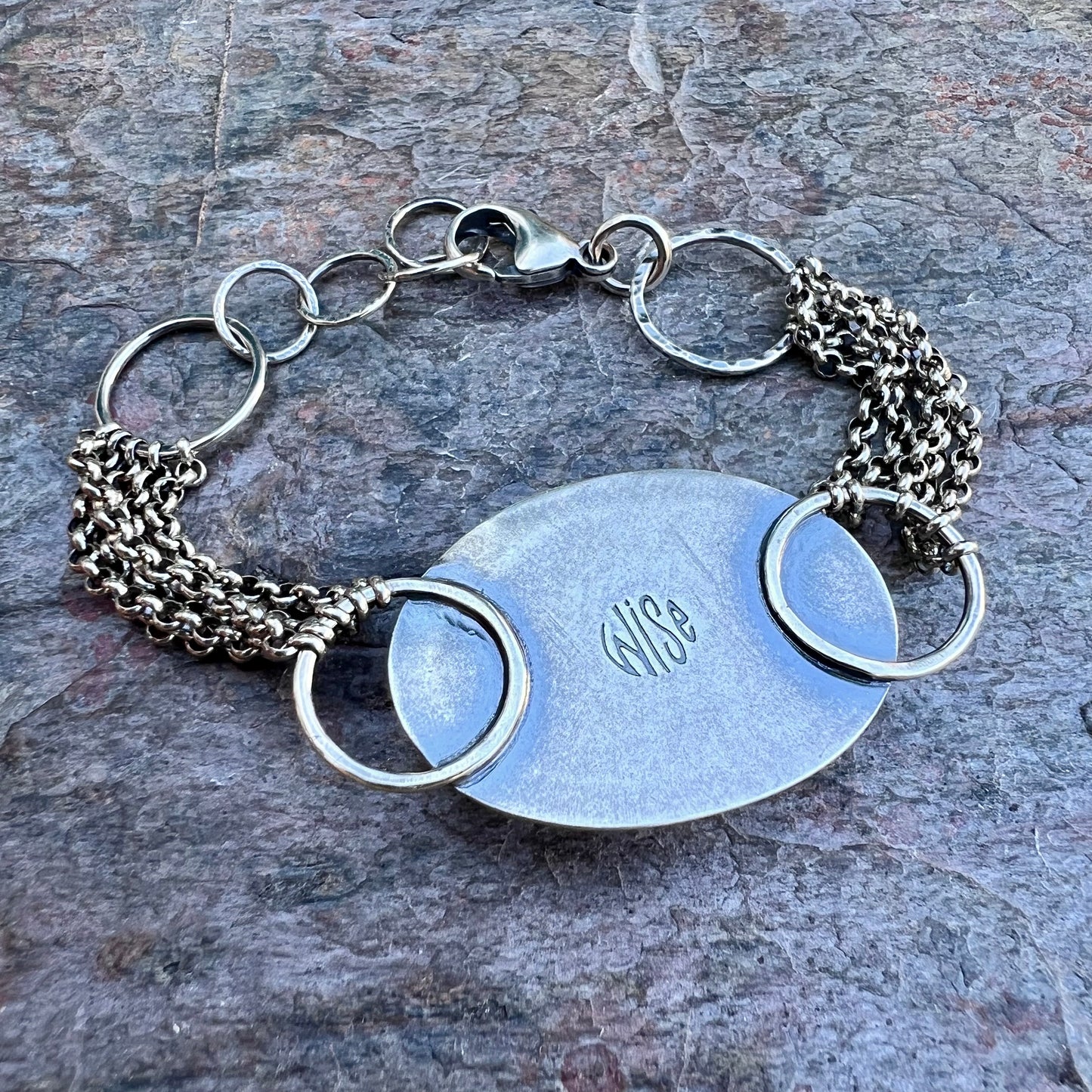 Labradorite Sterling Silver Bracelet - Handmade One-of-a-kind Bracelet