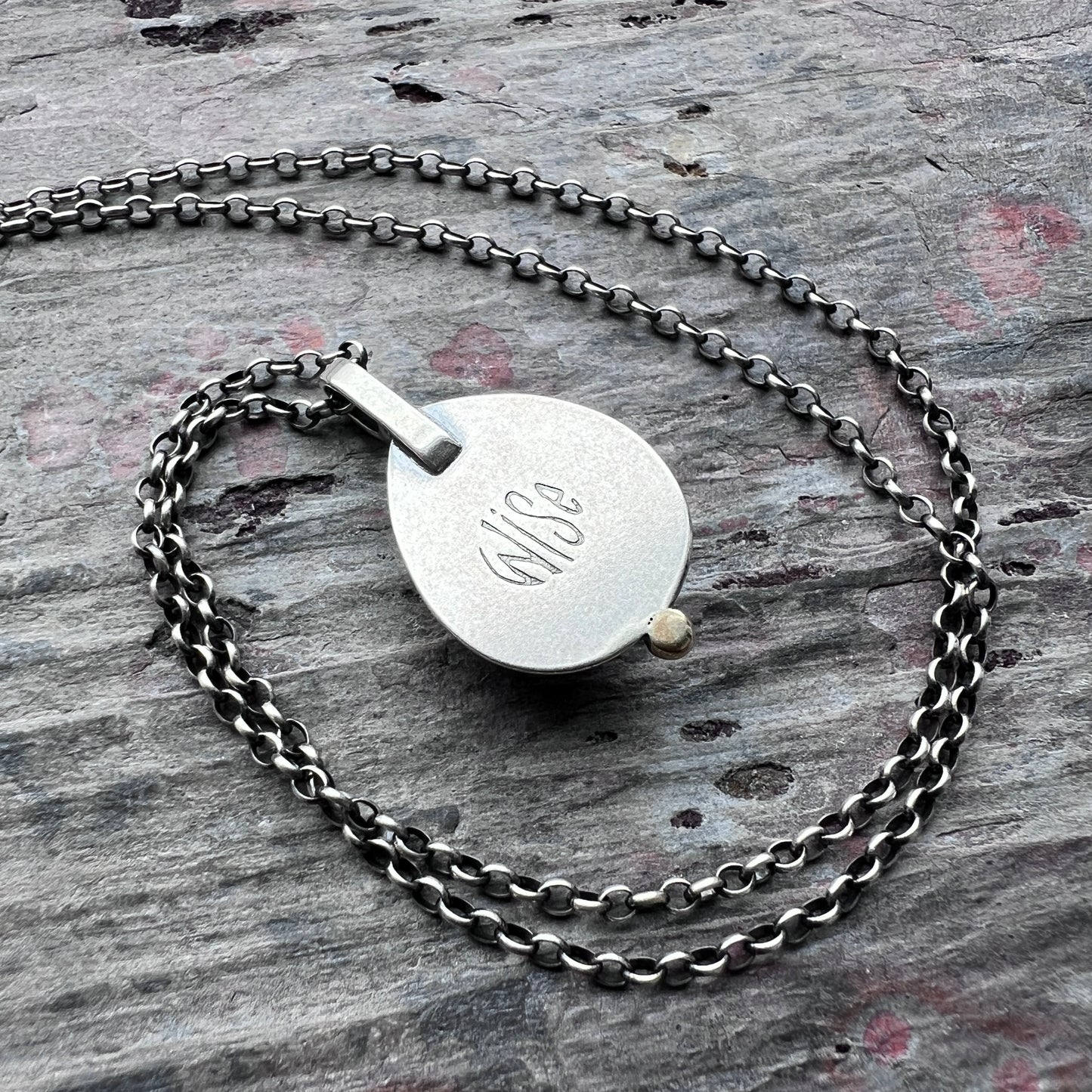 Sterling Silver Druzy Necklace | Raw Druzy Teardrop Pendant Necklace