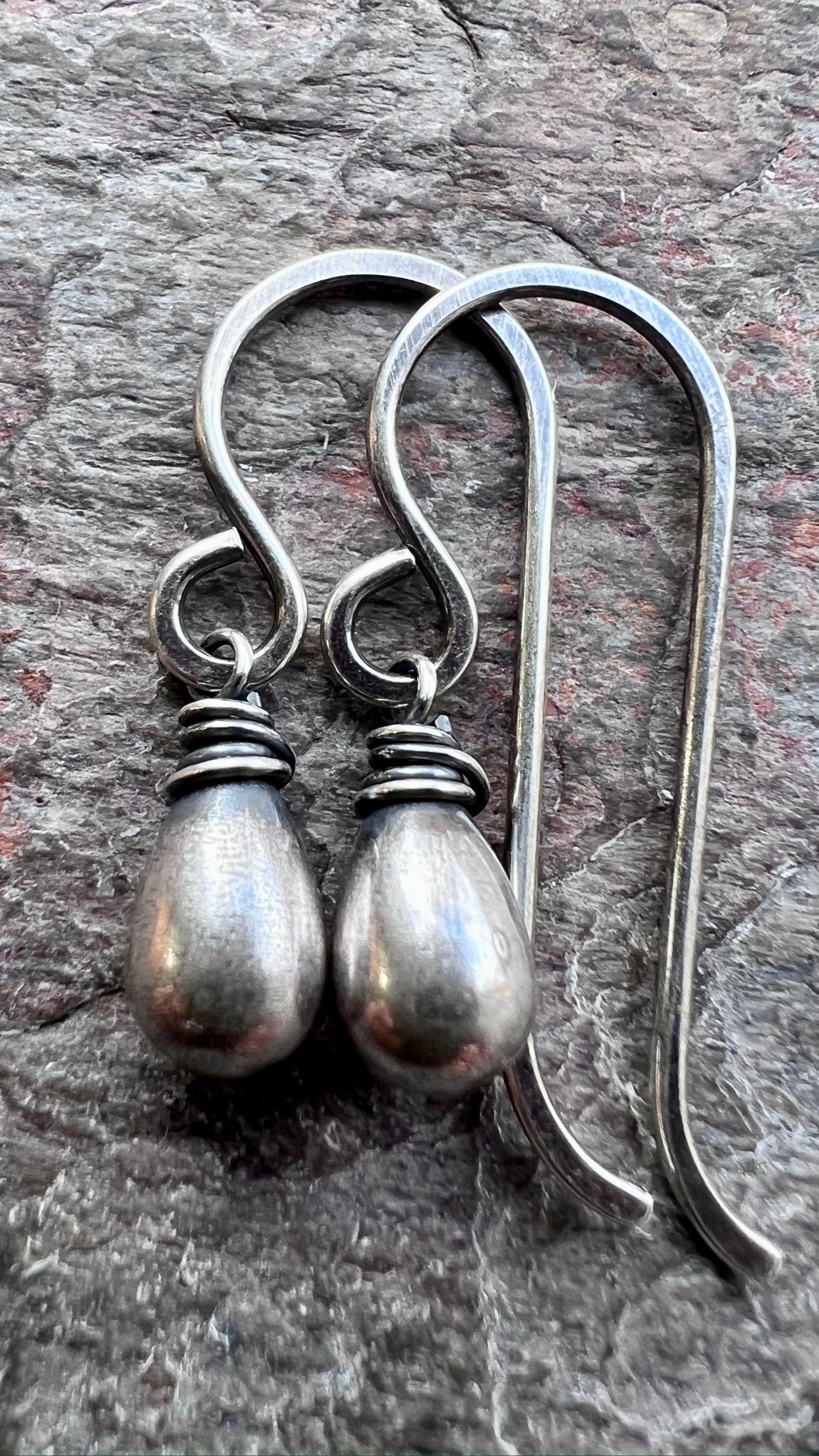 Sterling Silver Small Teardrop Earrings - Lightweight Everyday Earrings