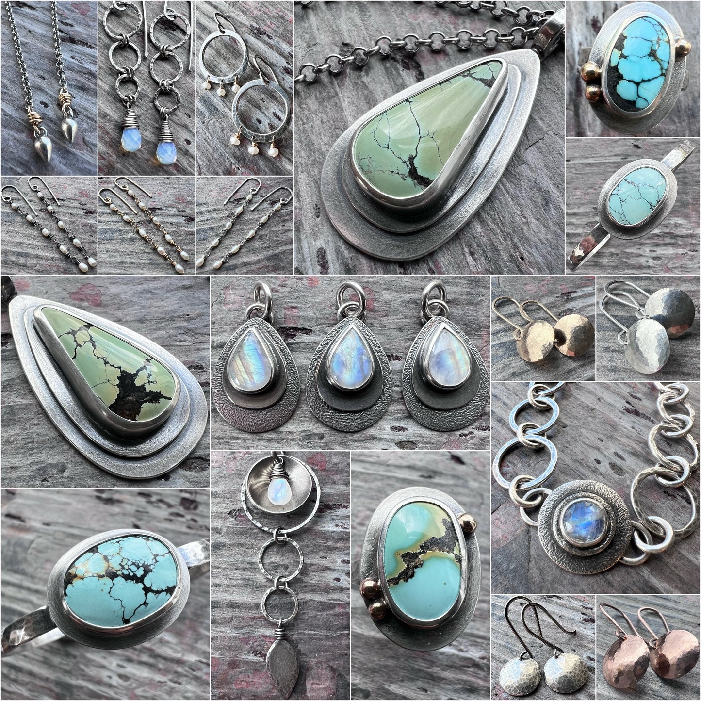 Turquoise Sterling Silver Ring | Genuine Turquoise Natural Stone Ring