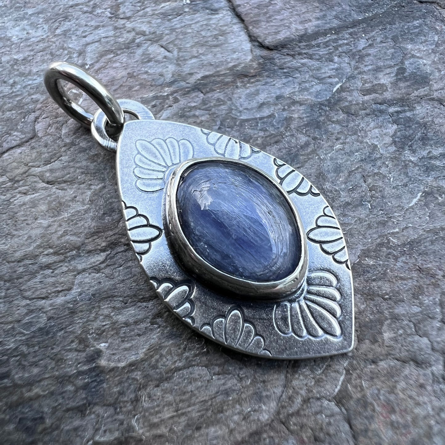 Kyanite Sterling Silver Pendant - Handmade One-of-a-kind Pendant