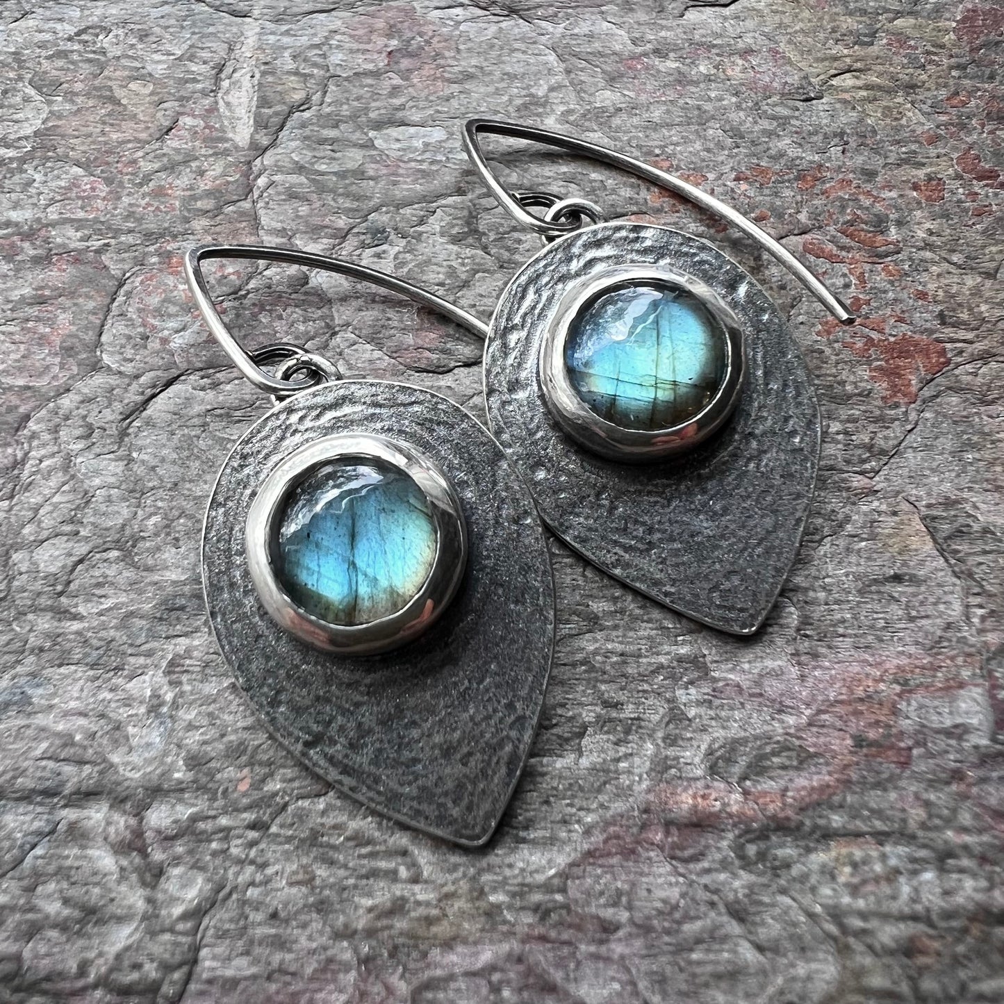 RESERVED Labradorite Sterling Silver Handmade One-of-a-kind Earrings