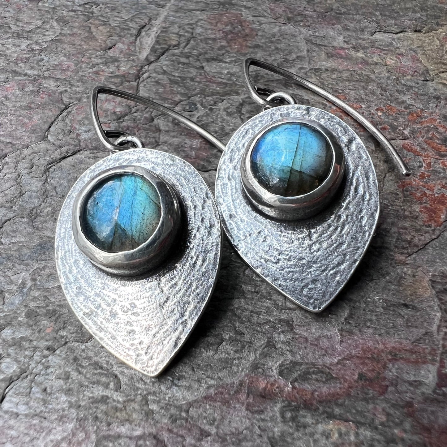 RESERVED Labradorite Sterling Silver Handmade One-of-a-kind Earrings