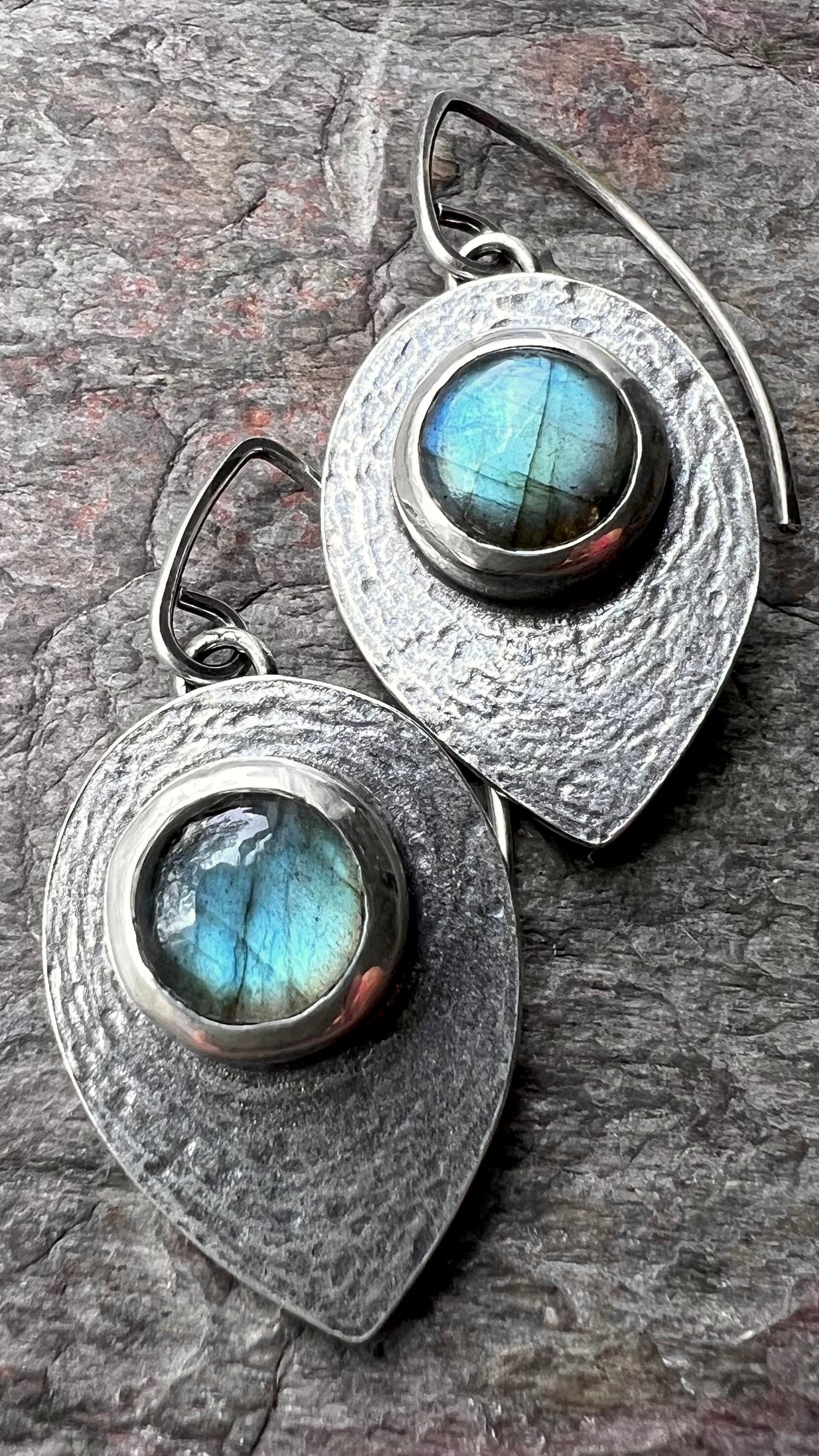 RESERVED Labradorite Sterling Silver Handmade One-of-a-kind Earrings