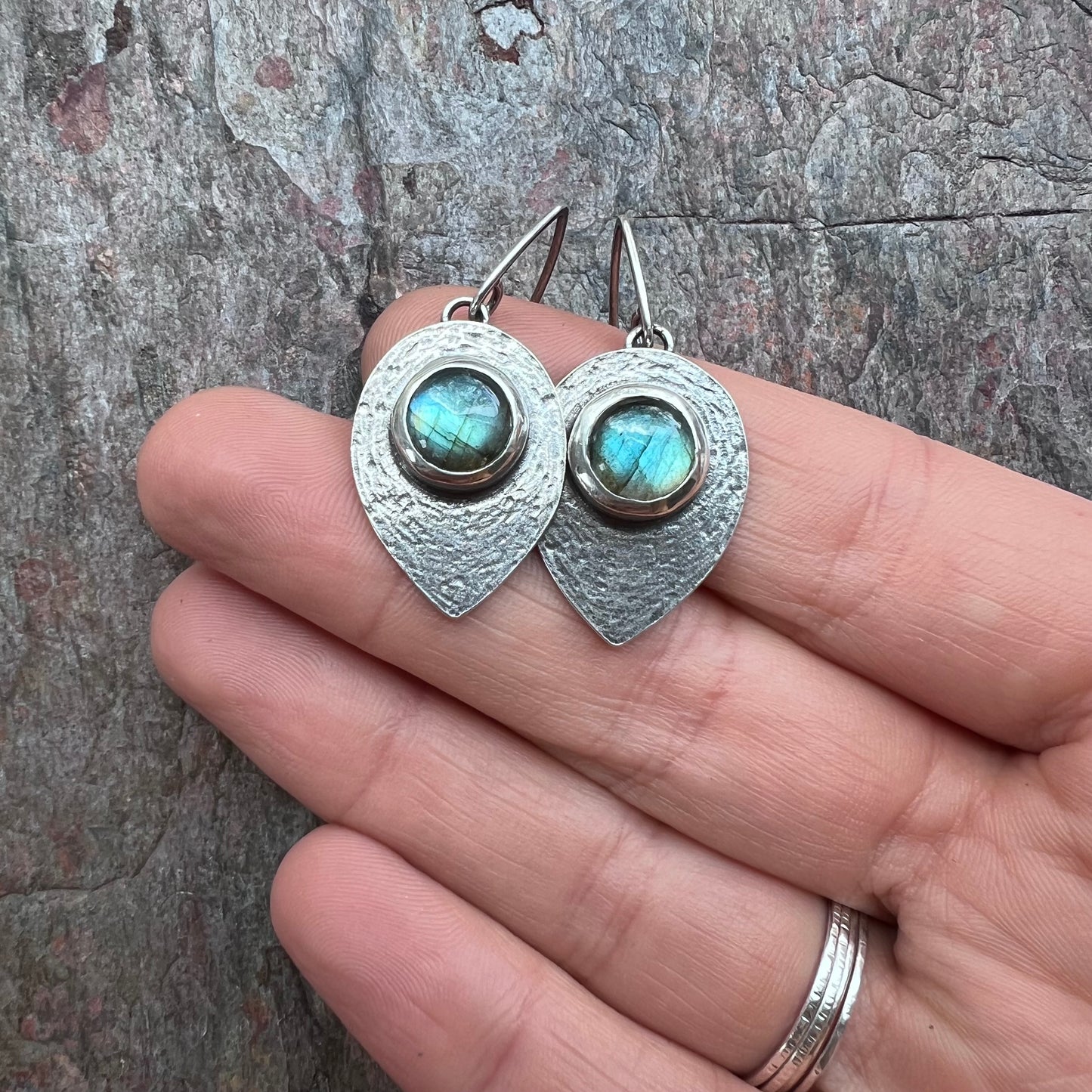 RESERVED Labradorite Sterling Silver Handmade One-of-a-kind Earrings