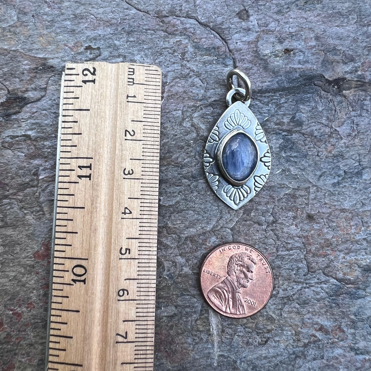 Kyanite Sterling Silver Pendant - Handmade One-of-a-kind Pendant