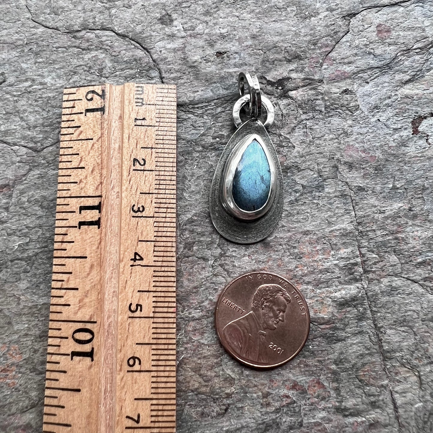 Labradorite Sterling Silver Pendant - One-of-a-Kind Handmade Pendant