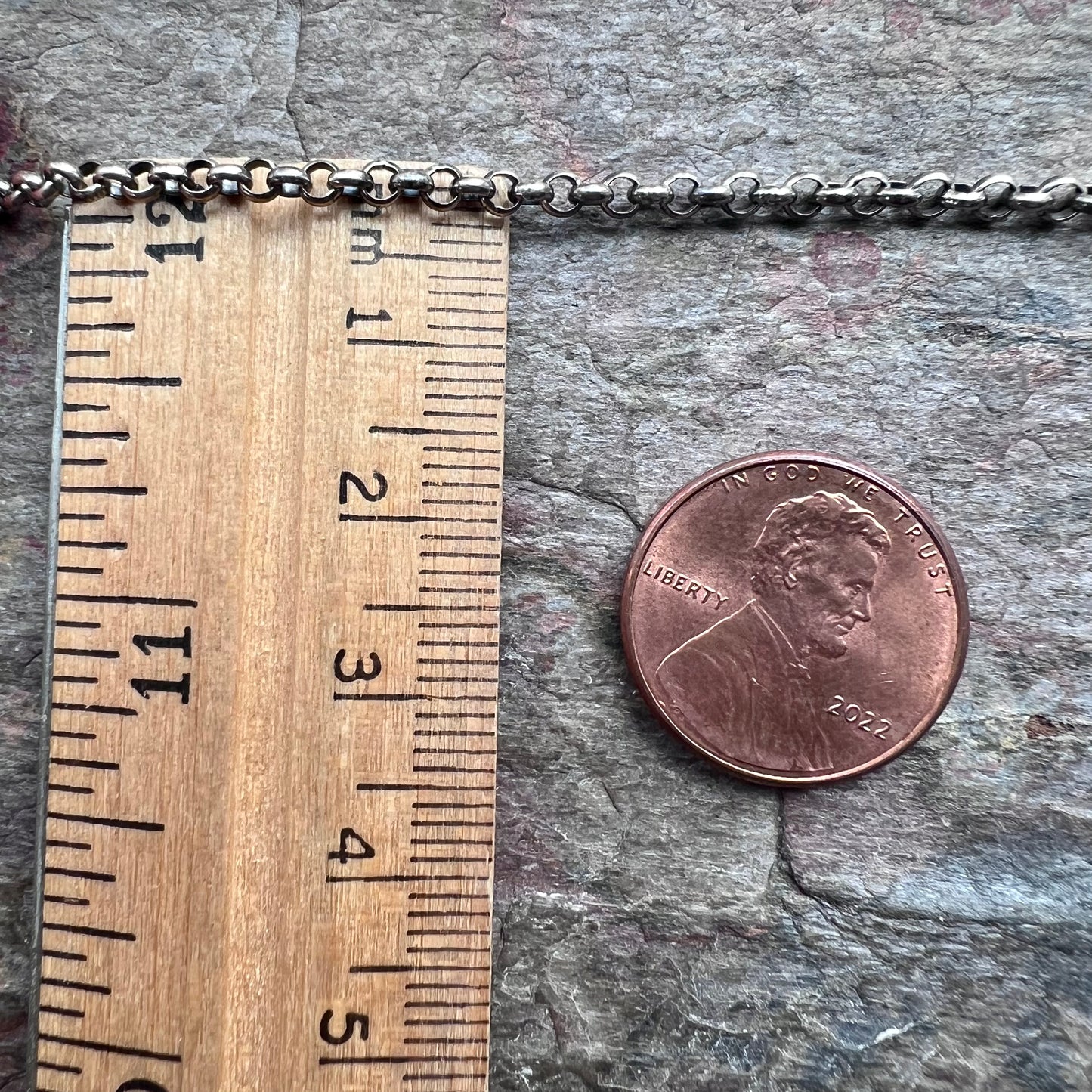 Sterling Silver 2.5mm Rolo Chain - Adjustable Chain with Extender