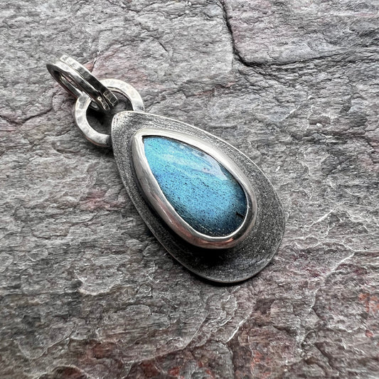 Labradorite Sterling Silver Pendant - One-of-a-Kind Handmade Pendant
