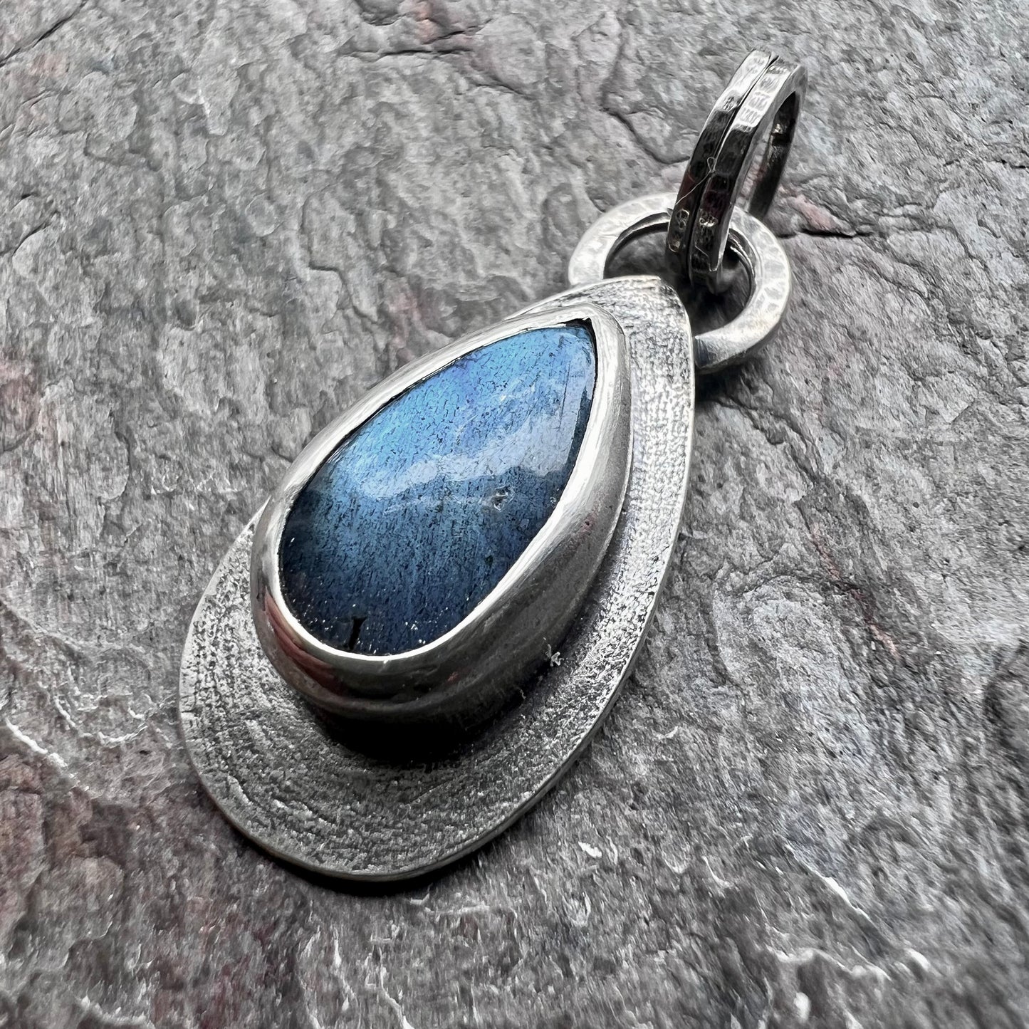 Labradorite Sterling Silver Pendant - One-of-a-Kind Handmade Pendant