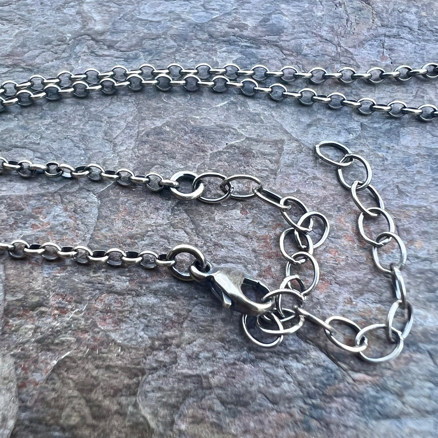 Sterling Silver Lightweight Oval Cable Chain with Sterling Silver Lobster Claw Clasp and 3-inch Extender (2x2.5mm Link Size)