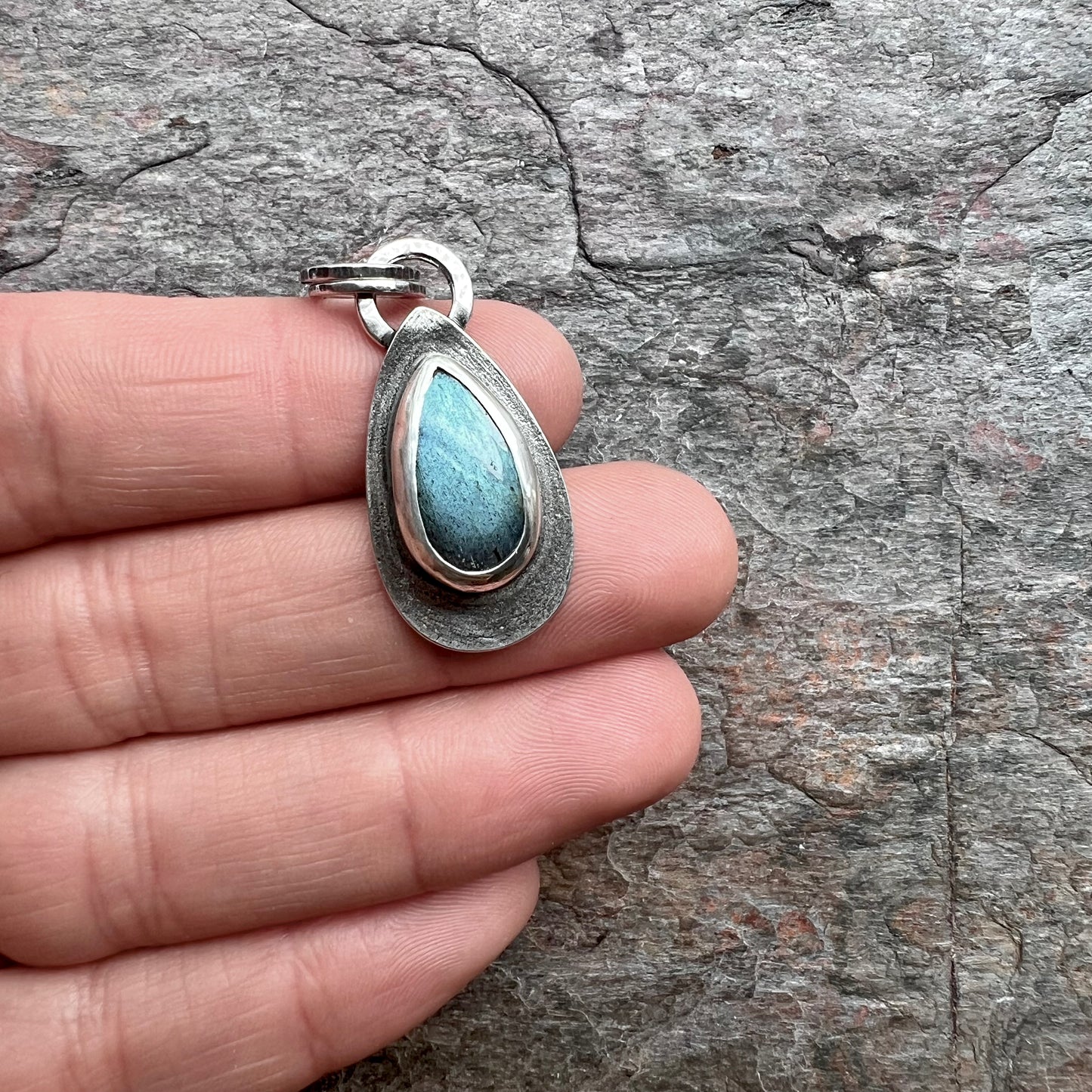 Labradorite Sterling Silver Pendant - One-of-a-Kind Handmade Pendant