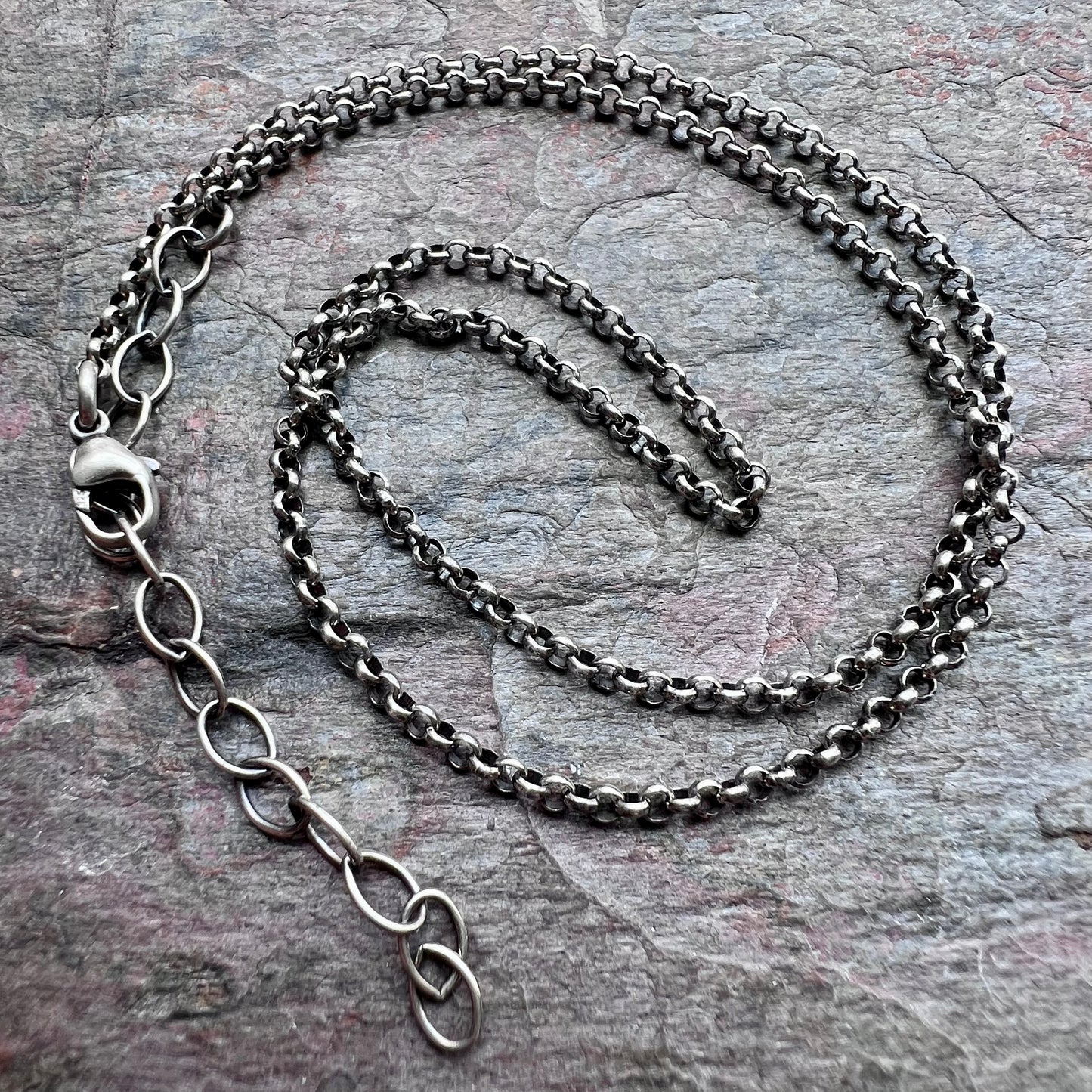 Sterling Silver 2.5mm Rolo Chain - Adjustable Chain with Extender