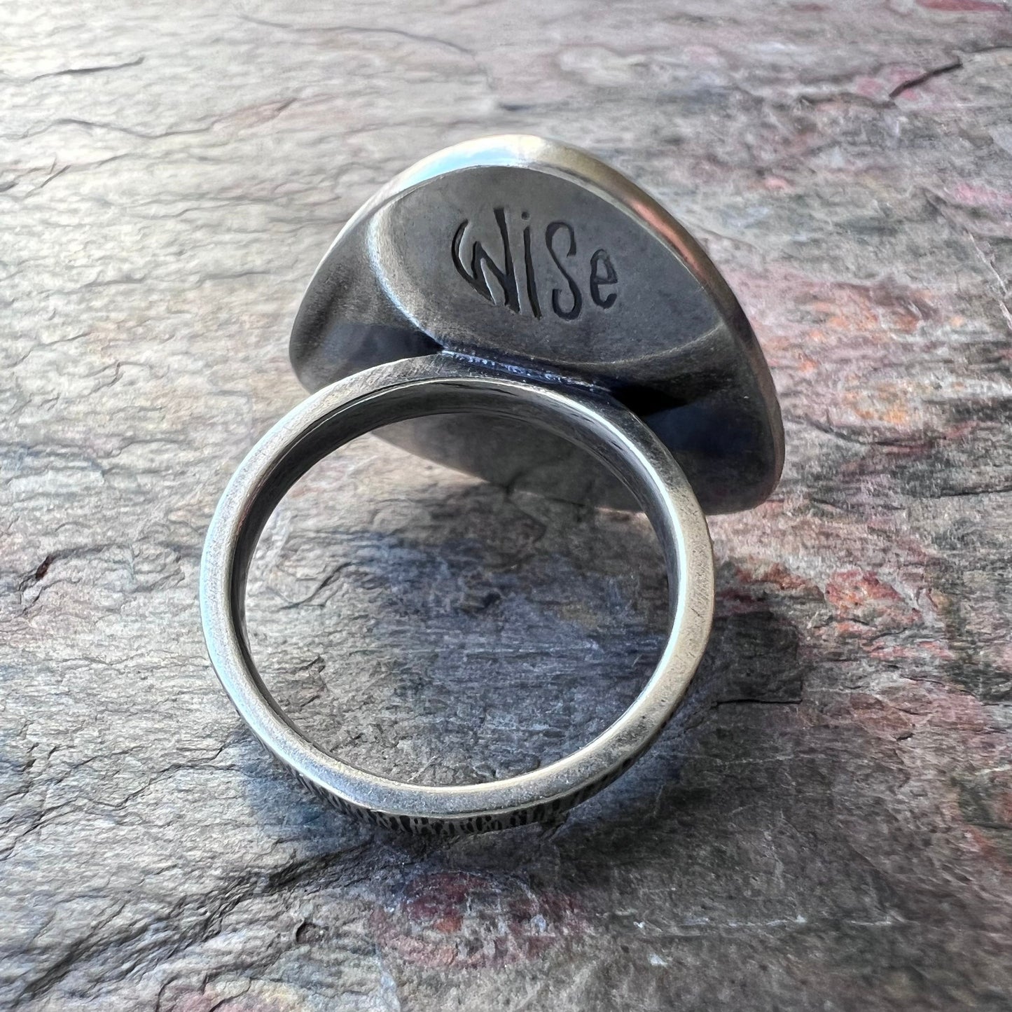 Turquoise Sterling Silver Ring - Genuine Turquoise Handmade One-of-a-kind Artisan Ring - Size 8.25