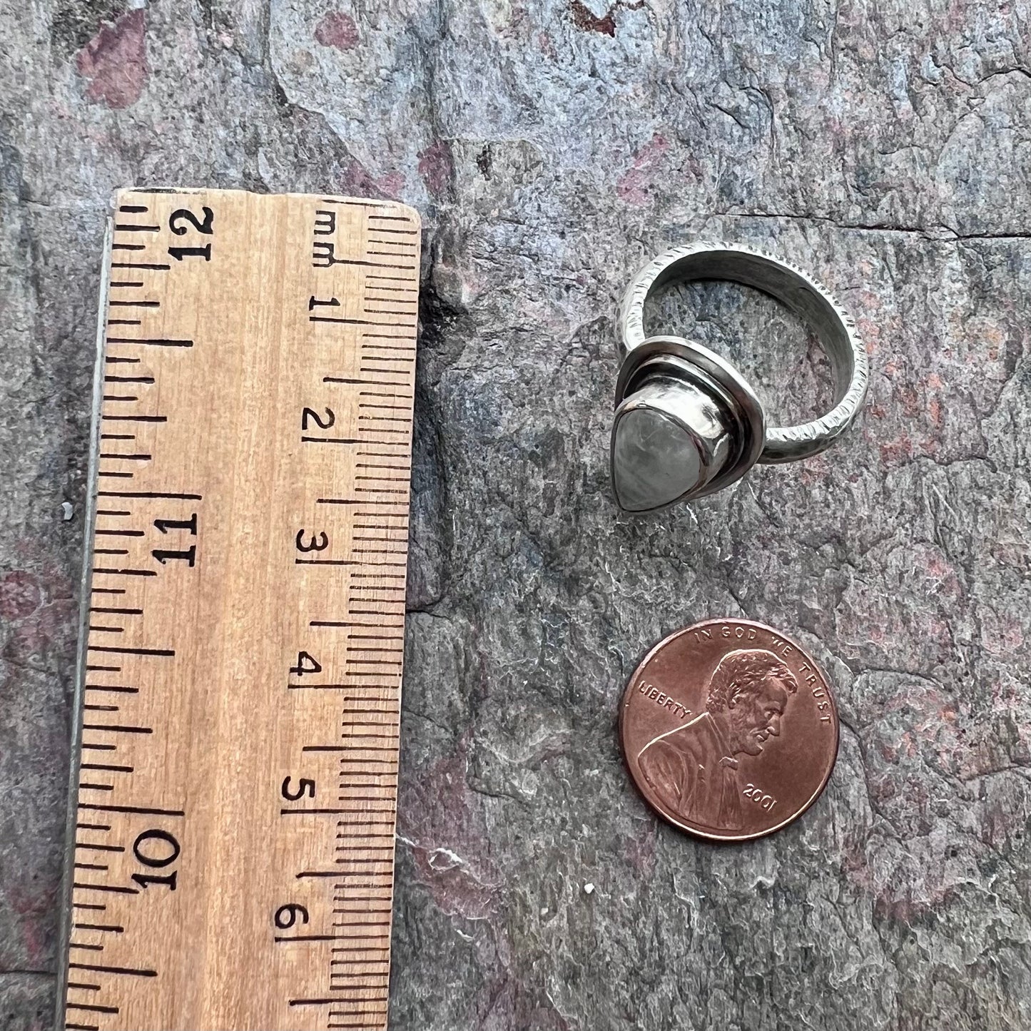 Sterling Silver Ring - Handmade One-of-a-kind Ring - Size 8