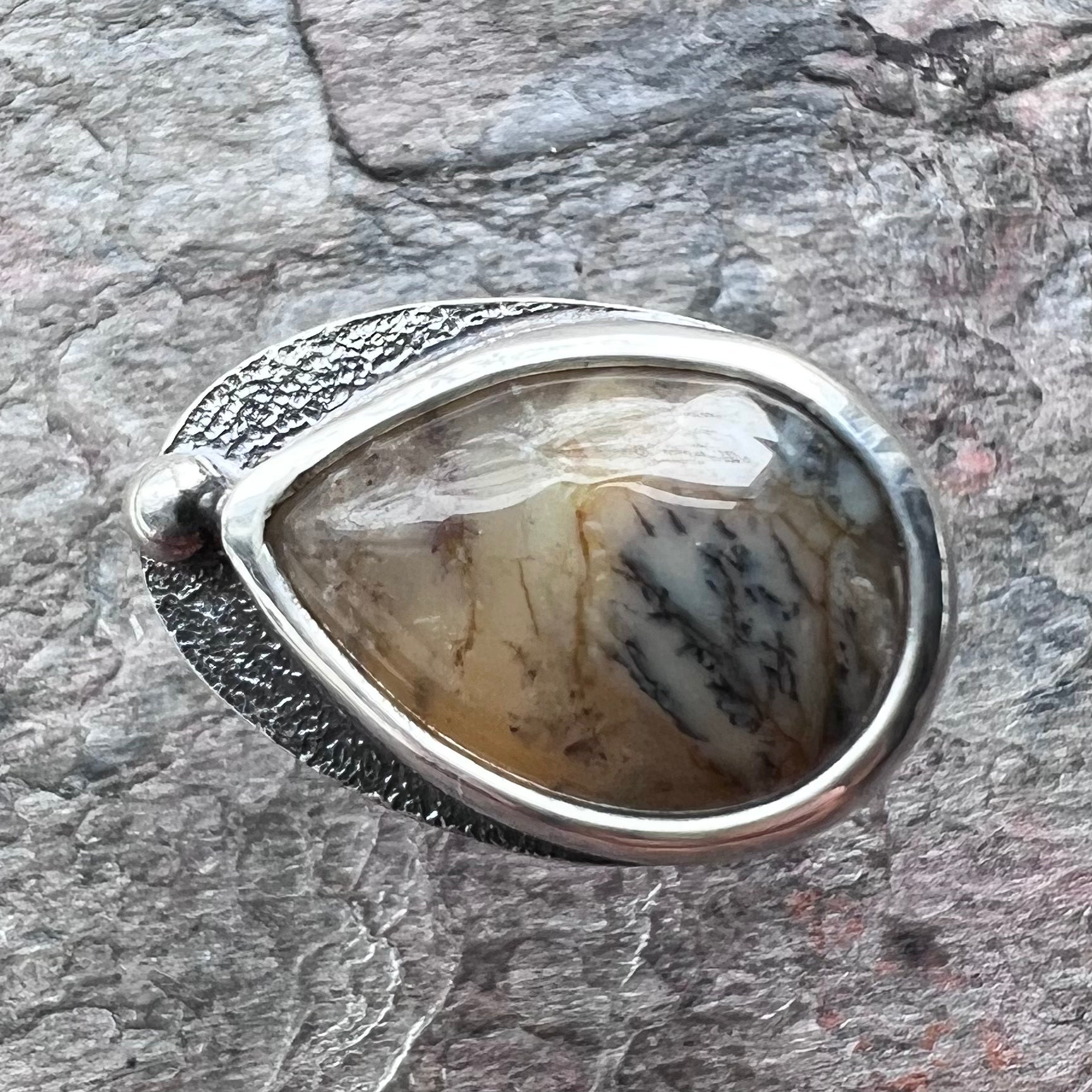 Genuine opal sterling silver on sale ring