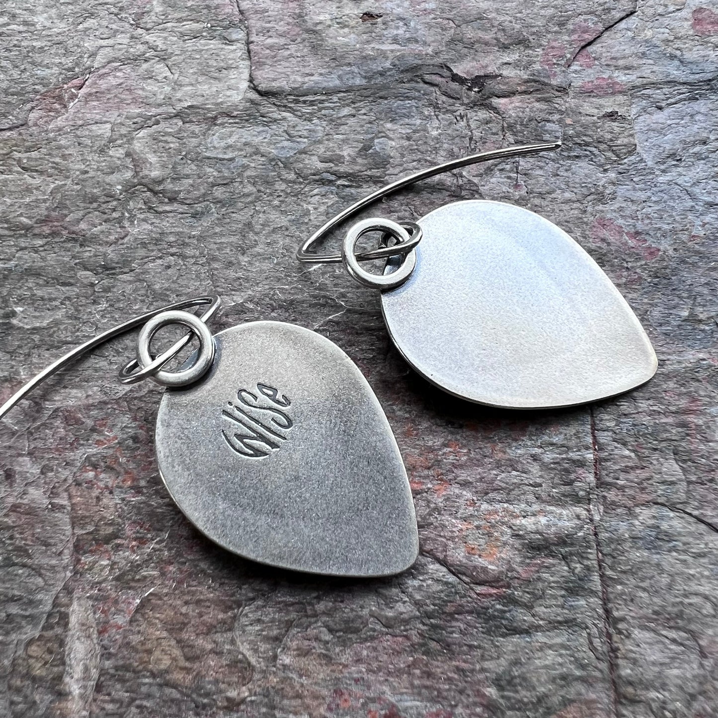 Emerald Sterling Silver Earrings - Handmade Genuine Emerald and Sterling Silver One-of-a-kind Earrings