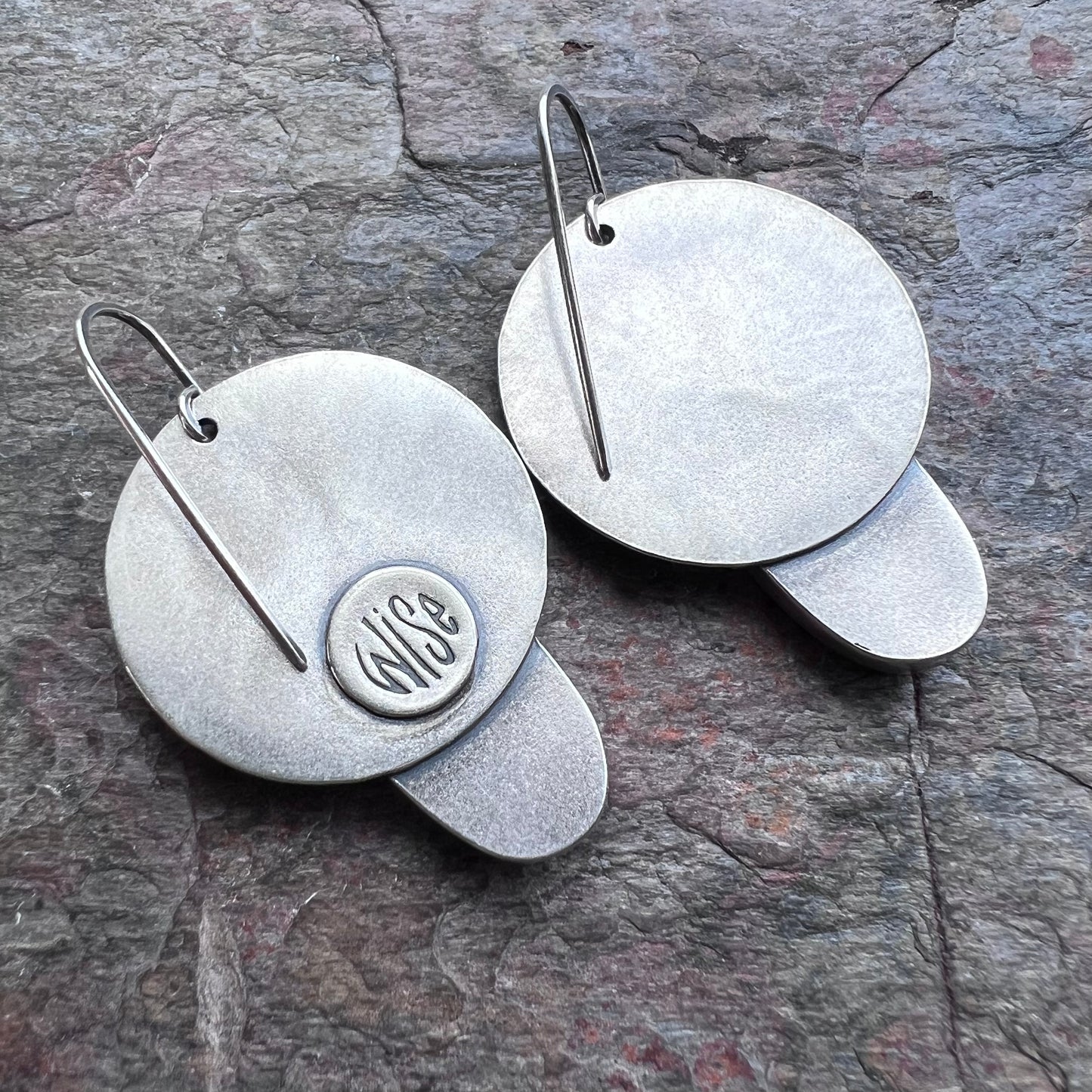Sterling Silver Ocean Jasper Earrings - Handmade One-of-a-kind Earrings