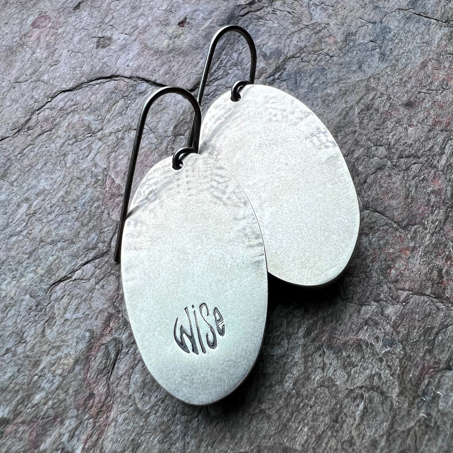 Dendritic Opal Sterling Silver Earrings - Handmade One-of-a-kind Earrings