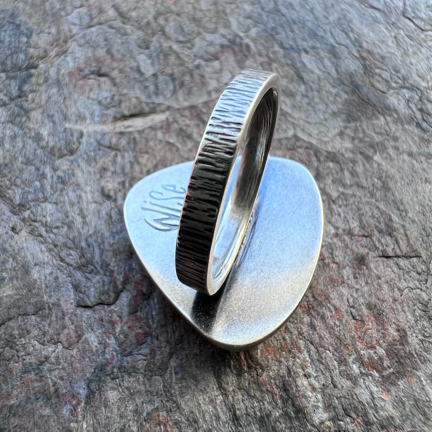 Turquoise Sterling Silver Ring - Genuine Turquoise Handmade One-of-a-kind Artisan Ring - Size 8.25