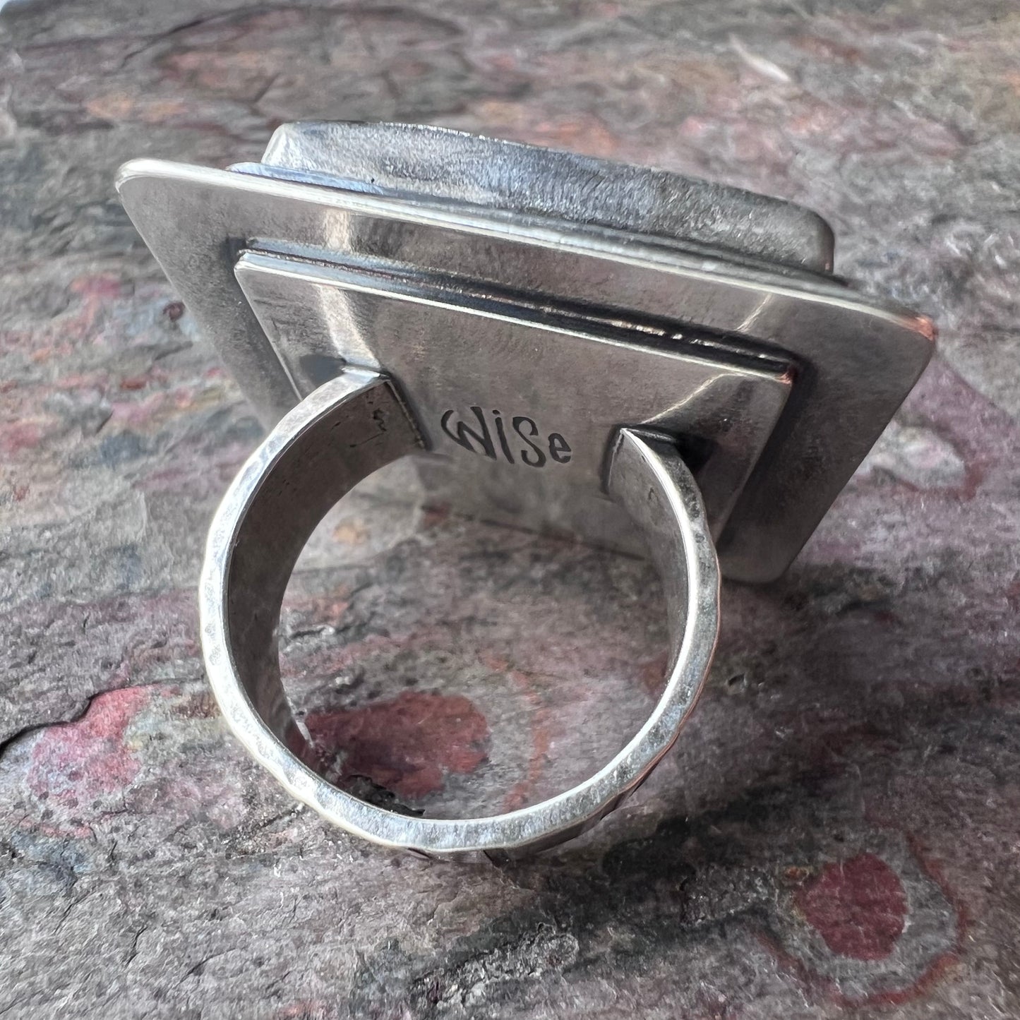 Lapis Lazuli Sterling Silver Ring - Handmade One-of-a-kind Ring - Size 9.5