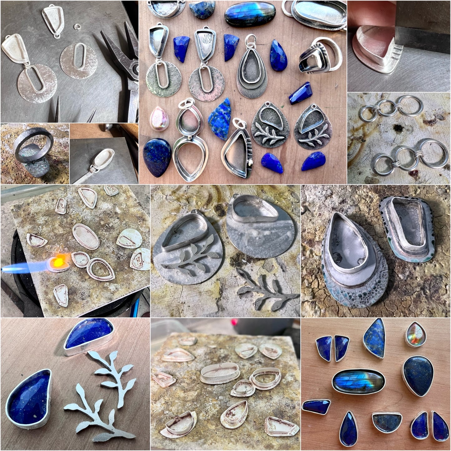 Sterling Silver London Blue Quartz Earrings