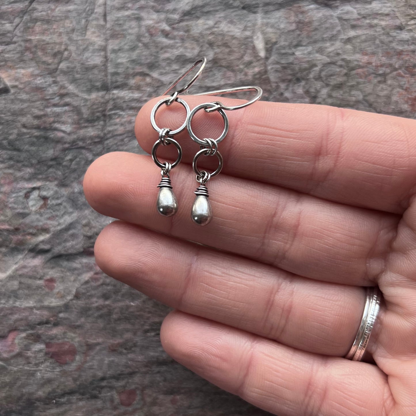 Sterling Silver Teardrop Earrings - Modern and Lightweight Everyday Earrings