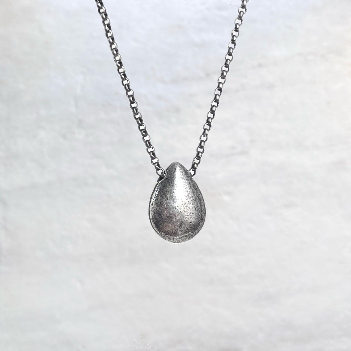 Sterling Silver Teardrop Necklace | Minimalist Drop Pendant