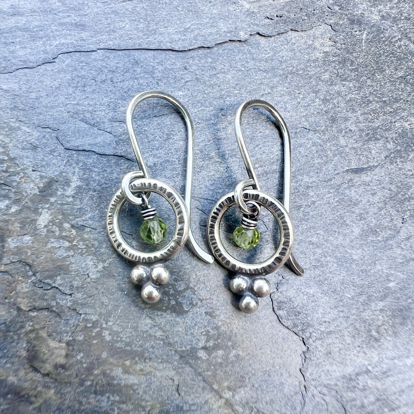 Customizable Birthstone Sterling Silver Earrings | Handmade Tiny Genuine Gemstone Dangles