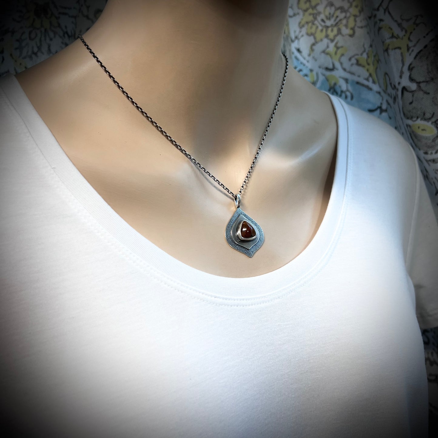 Mexican Opal Sterling Silver Necklace - Handmade One-of-a-kind Pendant on Sterling Silver Chain