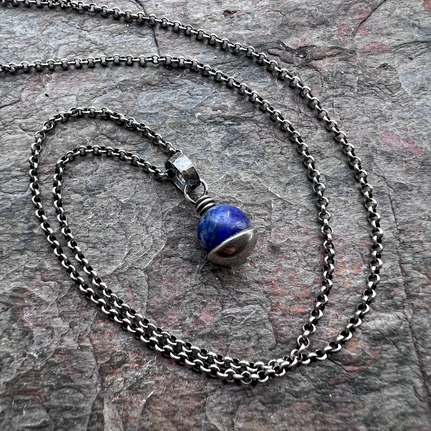 Sterling Silver Lapis Necklace