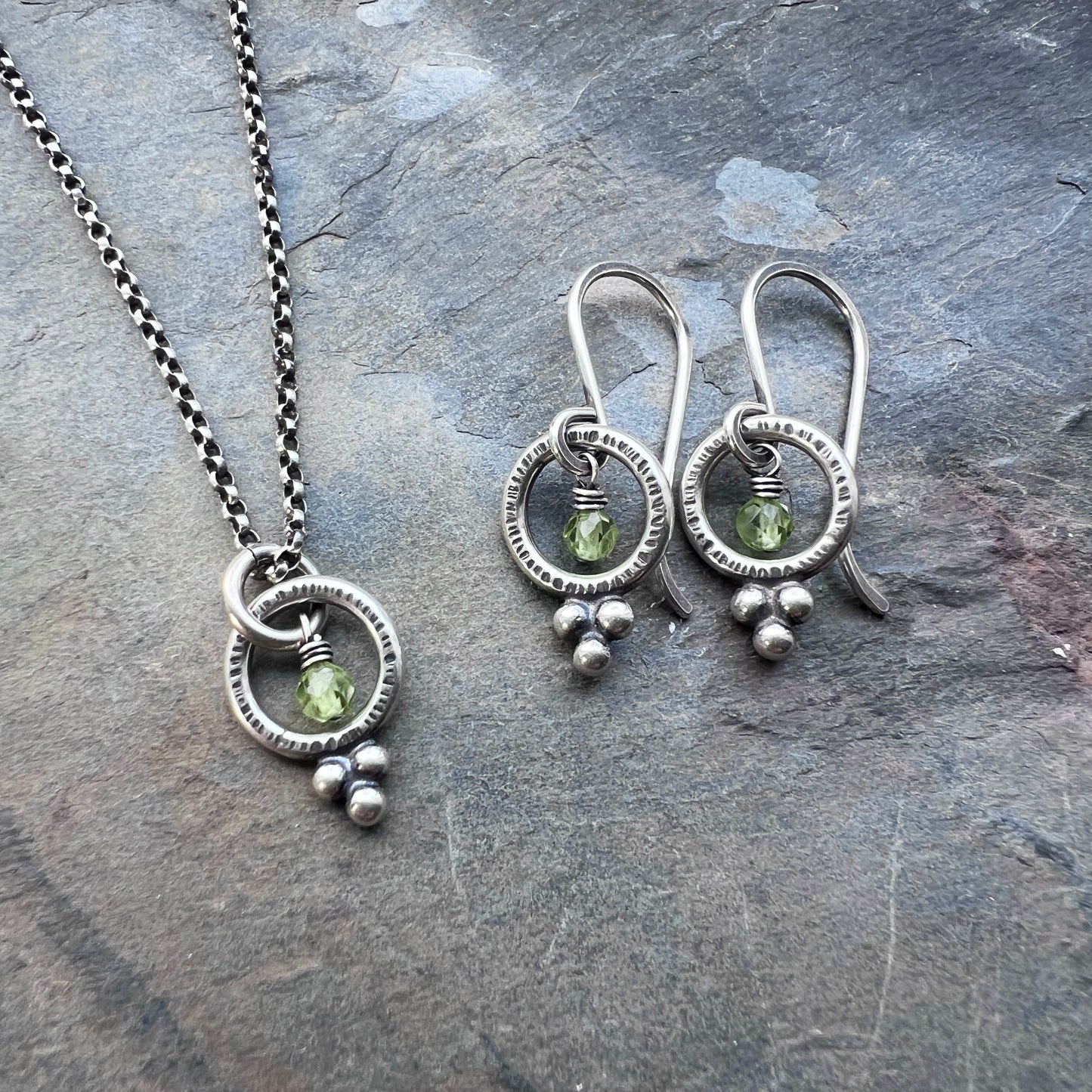 Customizable Birthstone Sterling Silver Necklace | Handmade Tiny Genuine Gemstone Pendant