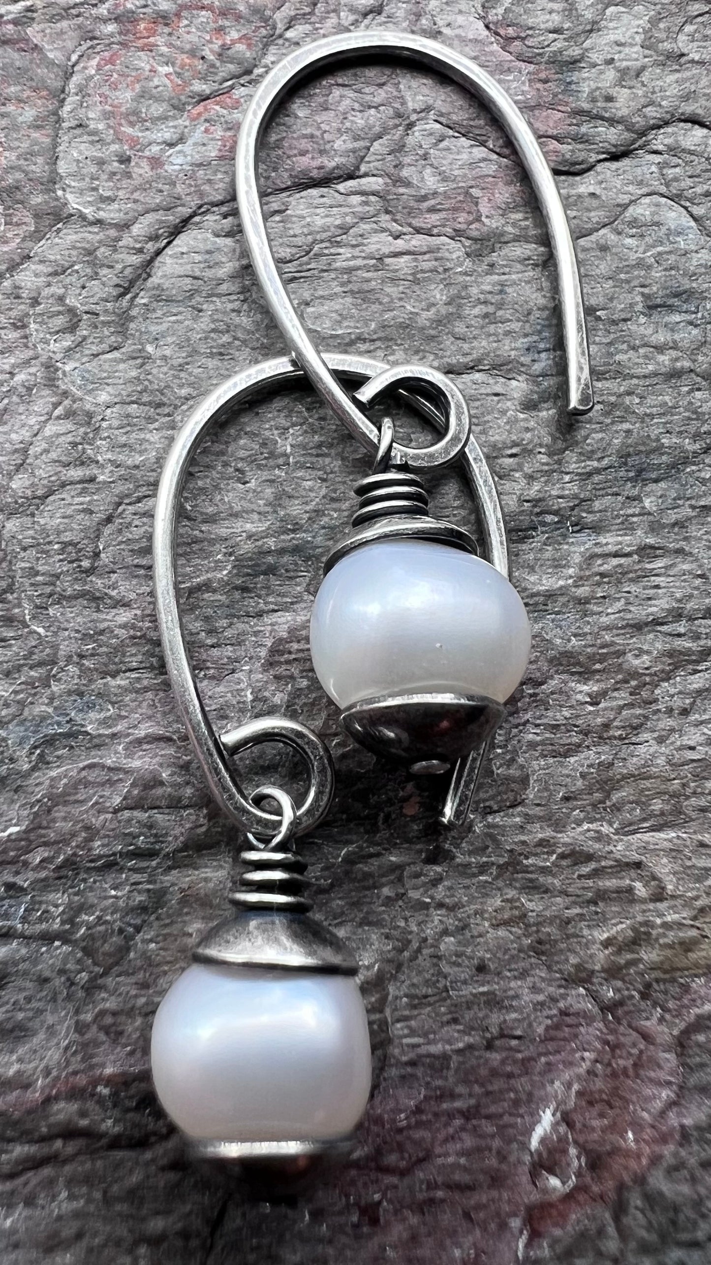 Sterling Silver Pearl Earrings - Small Genuine Freshwater Pearl Earrings