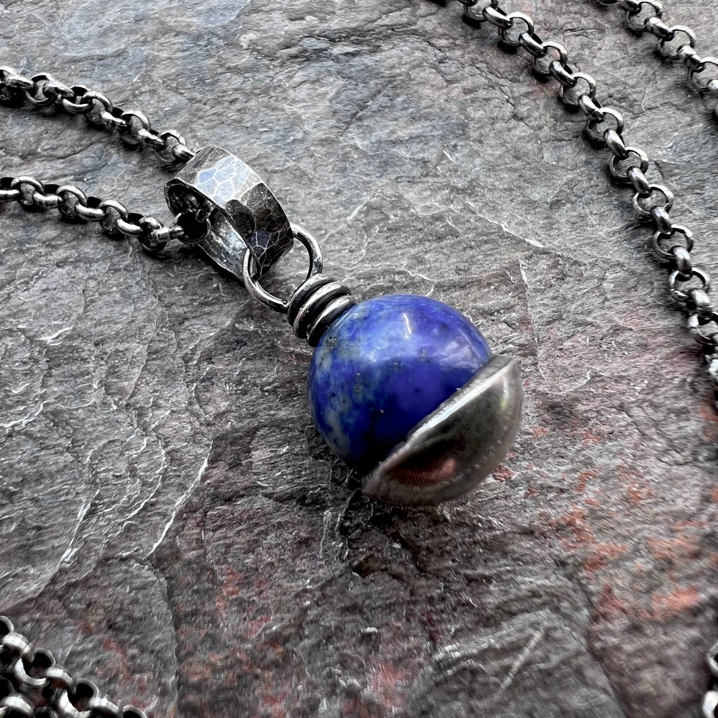 Sterling Silver Lapis Necklace