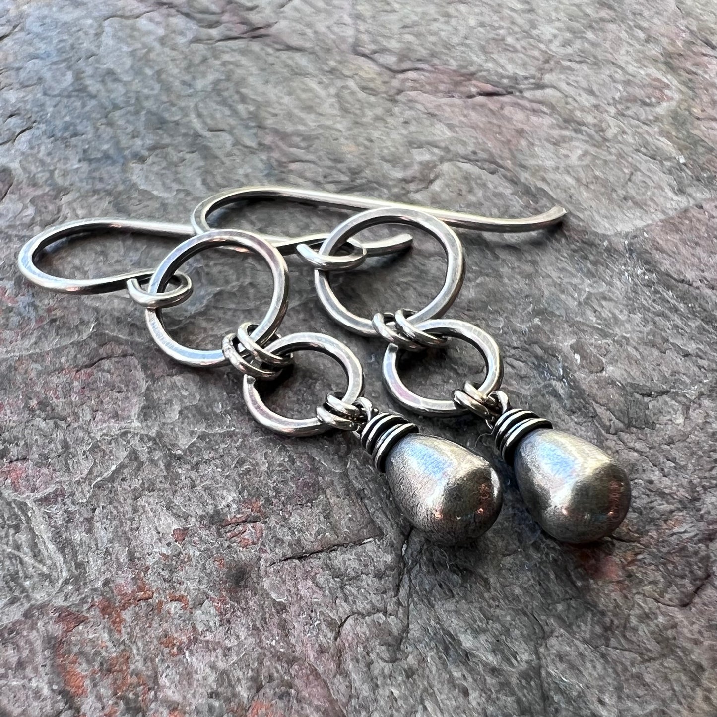 Sterling Silver Teardrop Earrings - Modern and Lightweight Everyday Earrings